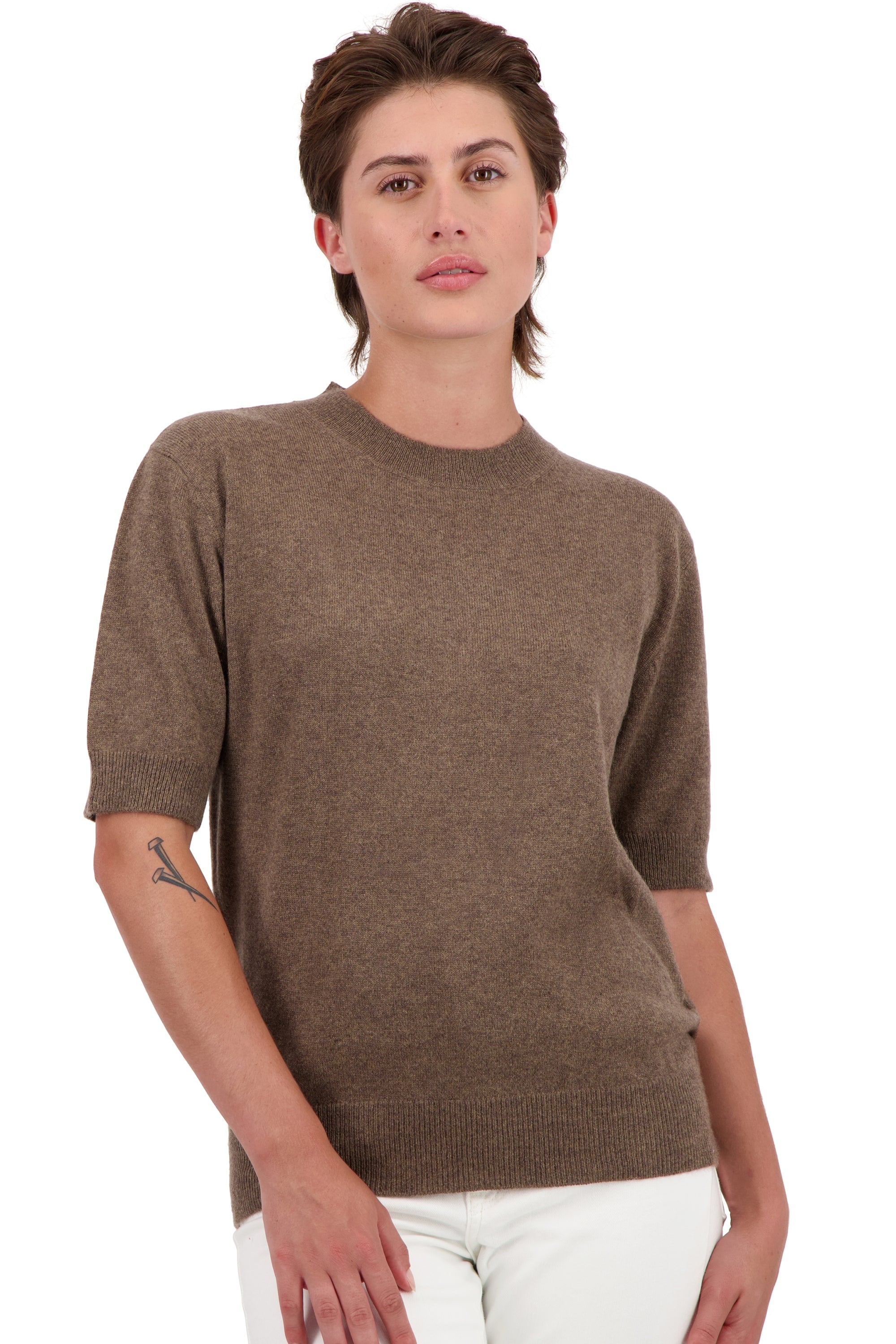 Riviera in cashmere donna - natural dark brown - Mahogany