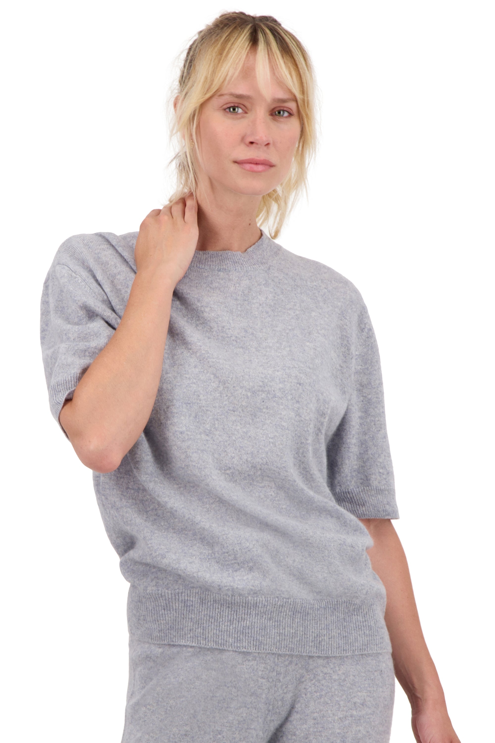Riviera in cashmere donna - quarry - Mahogany