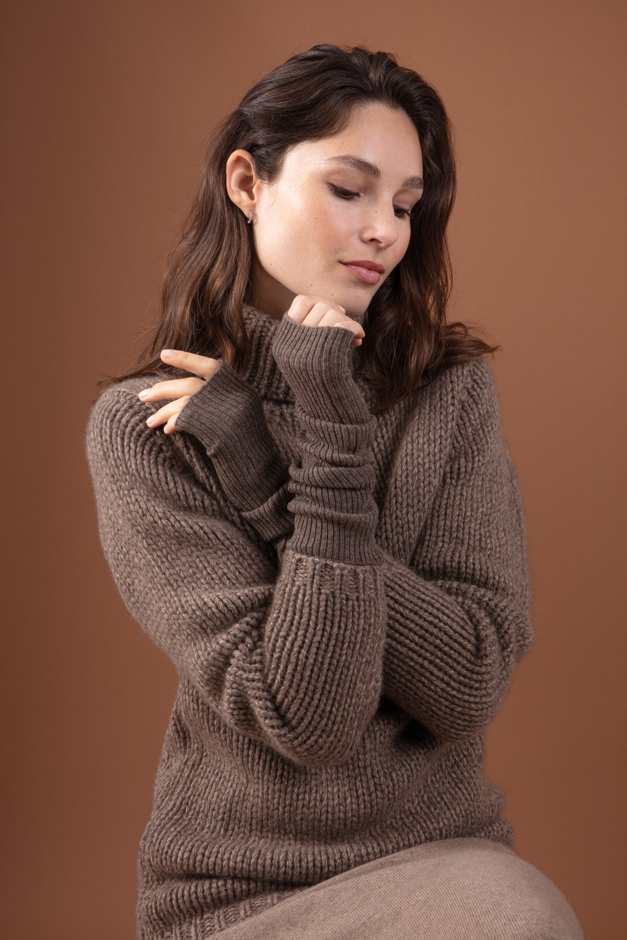 Rain in cashmere donna - natural dark brown - Mahogany