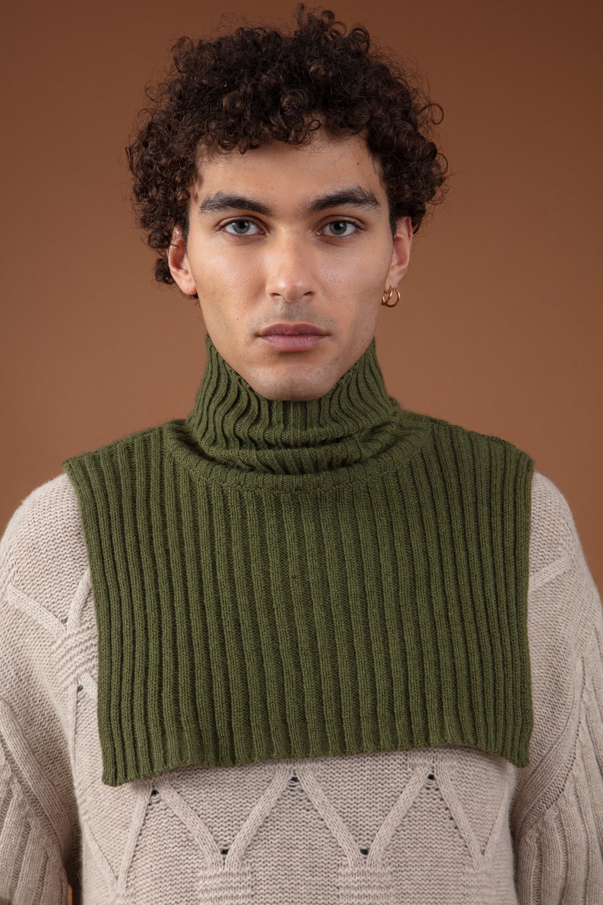 Rolls in cashmere donna - kaki 2025 - Mahogany
