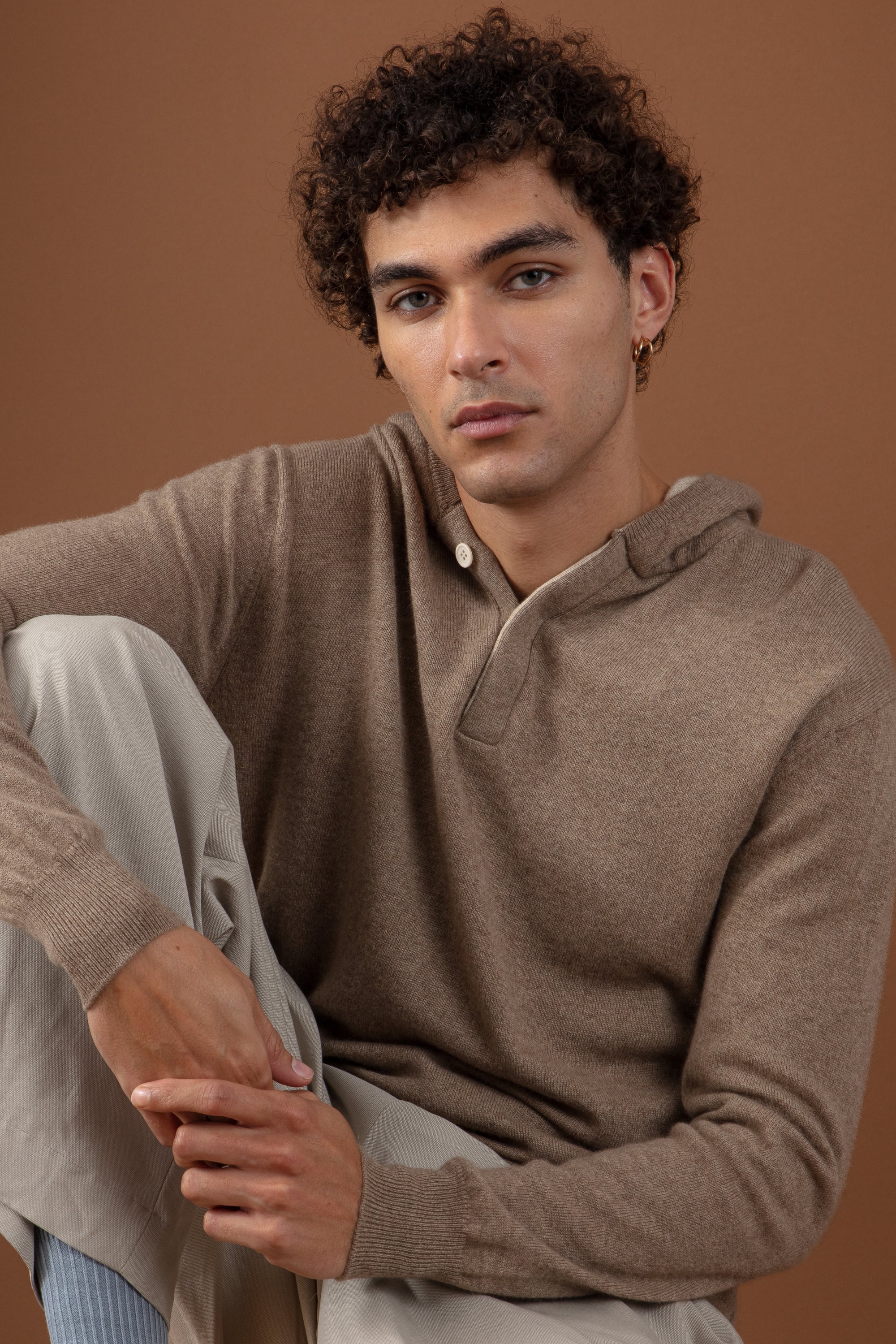 Riverview in cashmere uomo - natural brown / natural beige - Mahogany