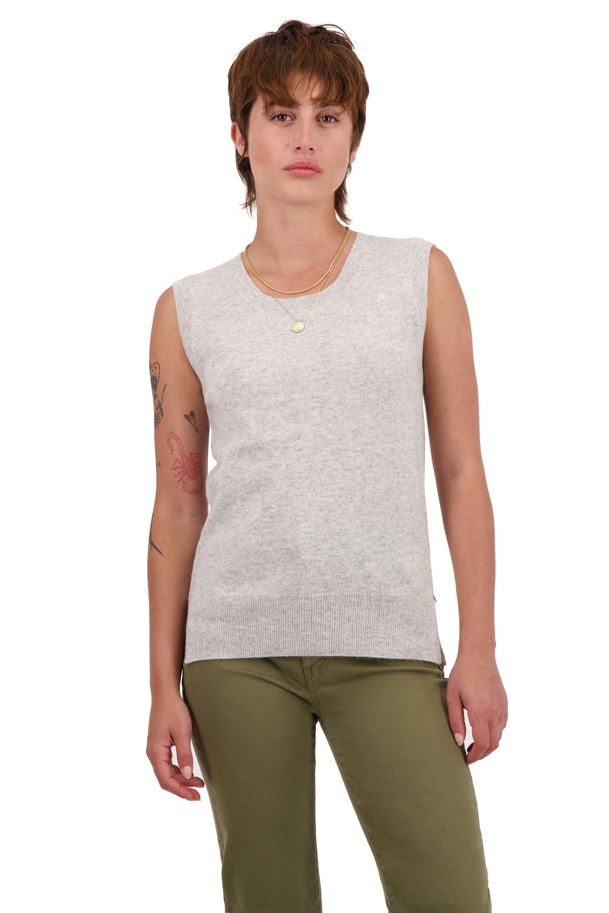 Rati in cashmere donna - flanelle chiné - Mahogany