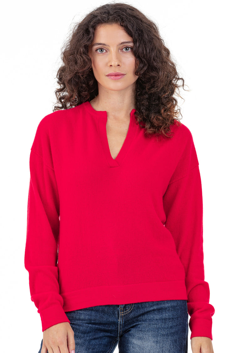 Rellule in cashmere donna - rosso - Mahogany