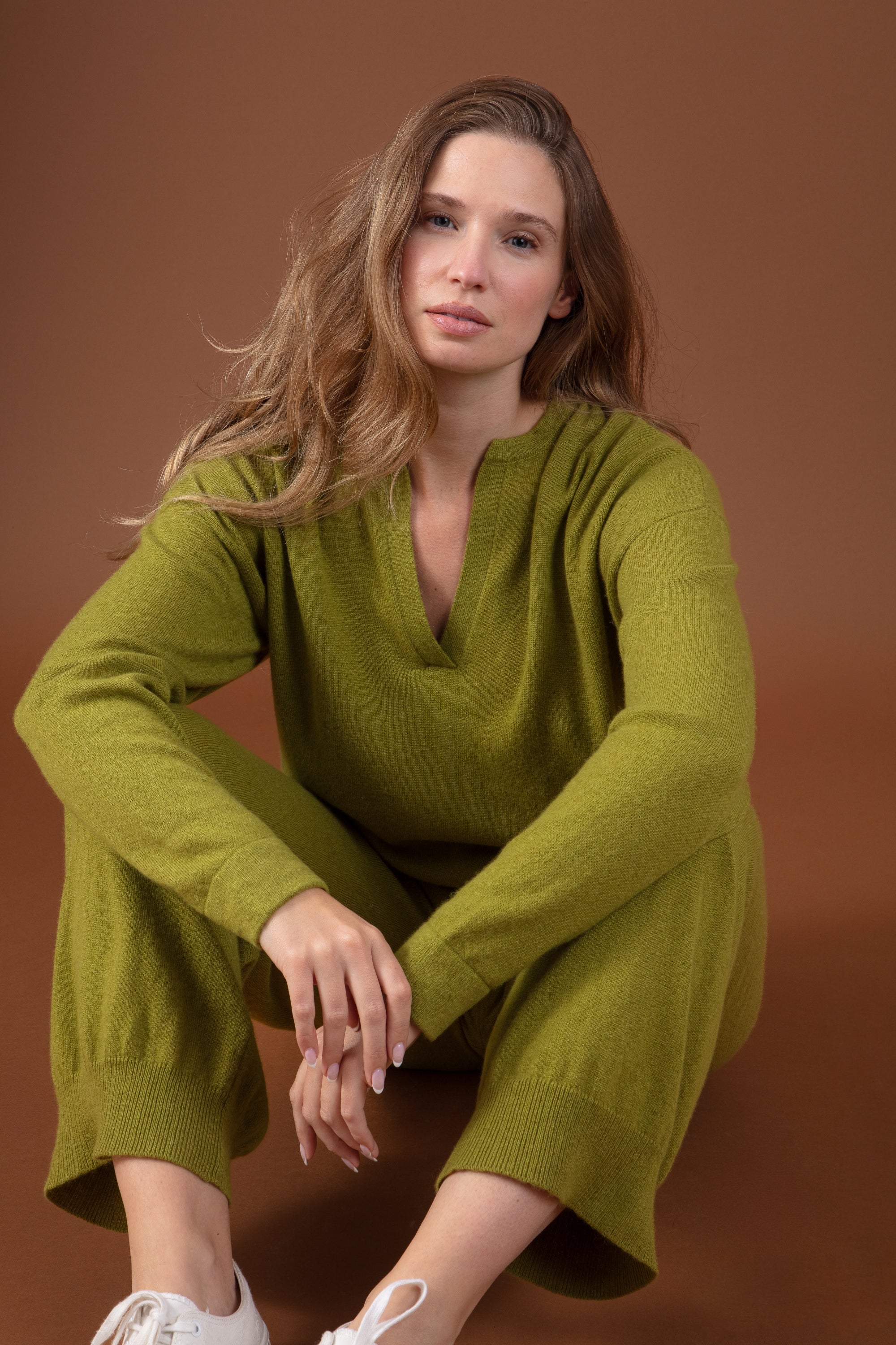 Rellule in cashmere donna - woodbine - Mahogany