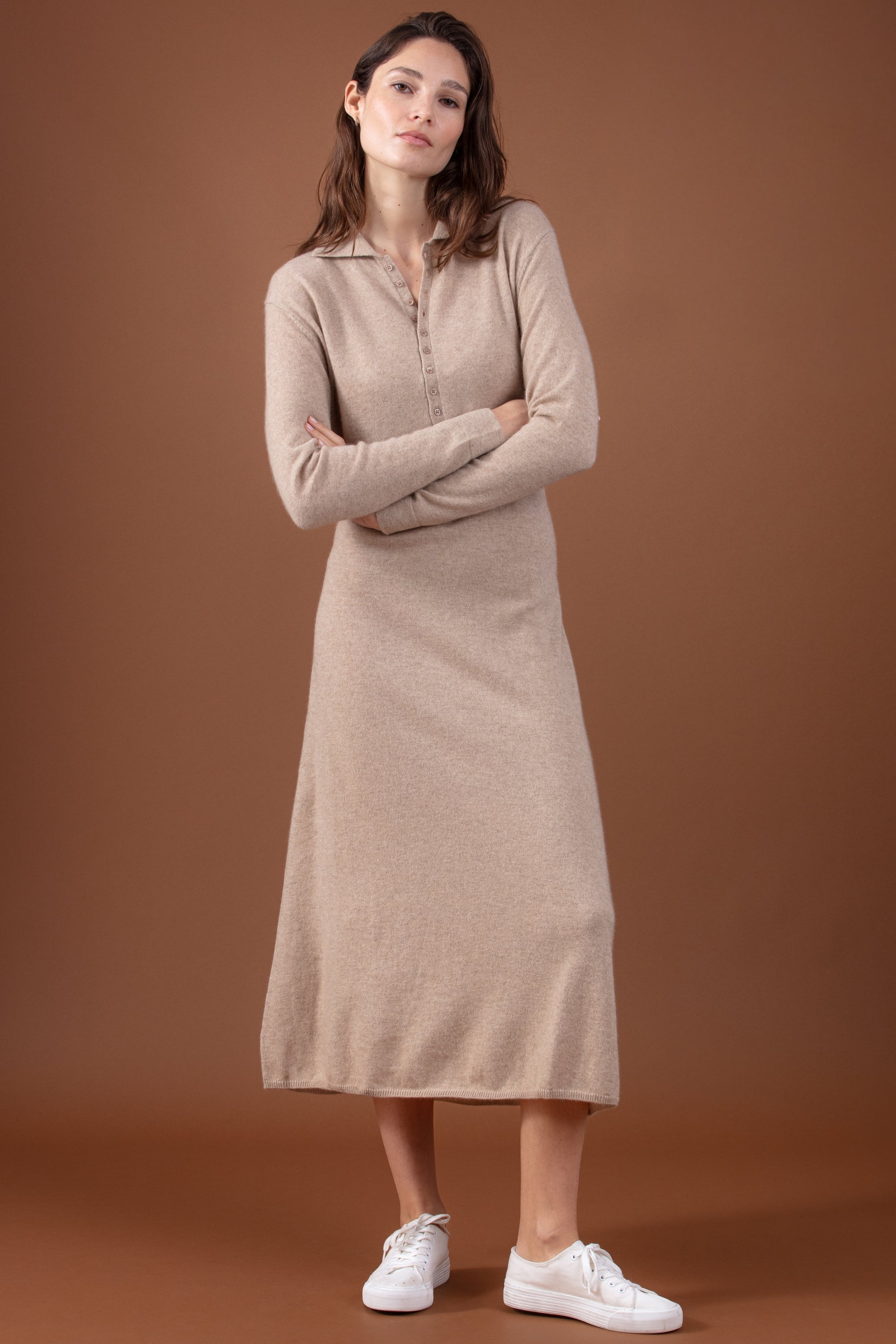 Roce in cashmere donna - natural stone - Mahogany