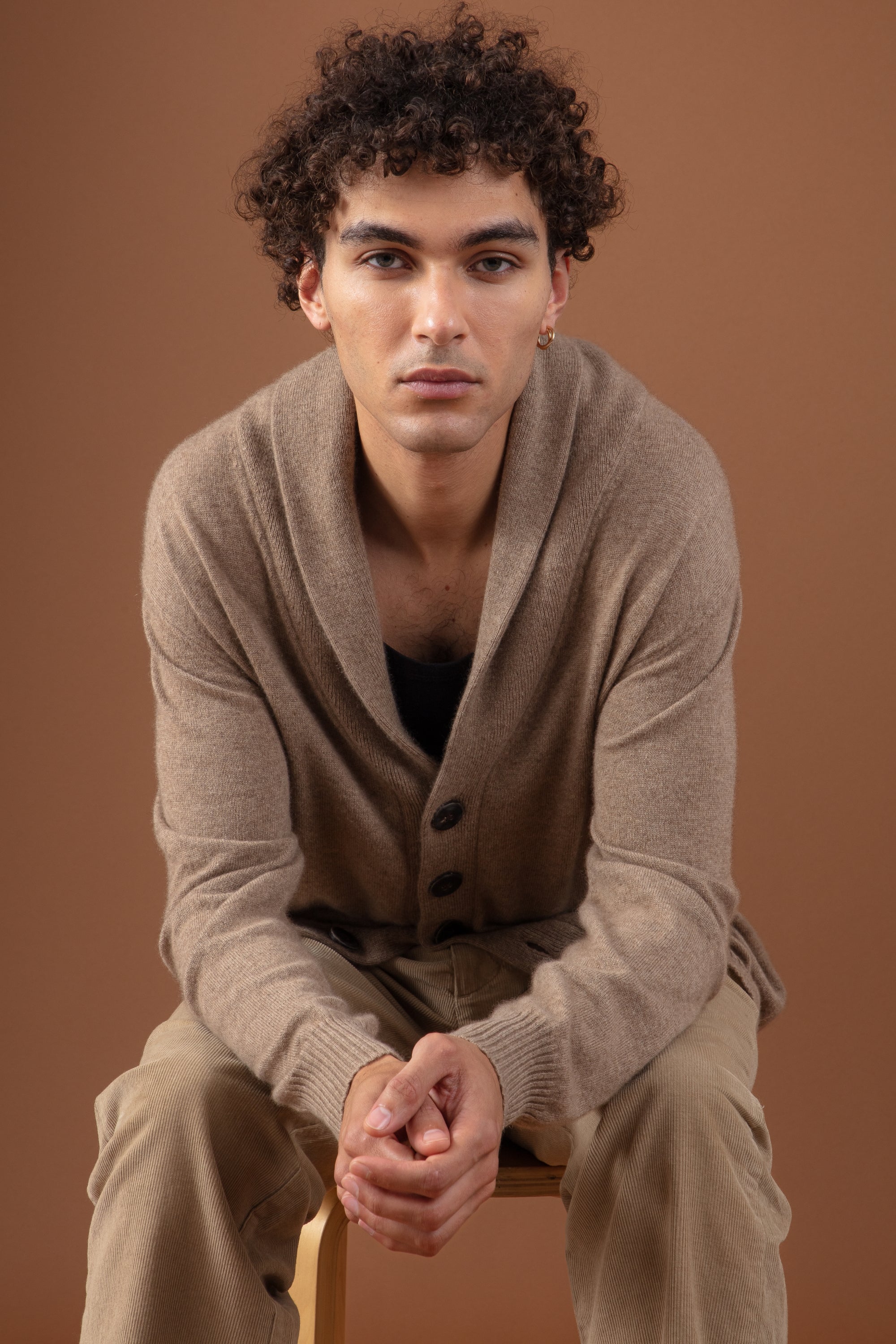 Rowlell in cashmere uomo - natural brown - Mahogany
