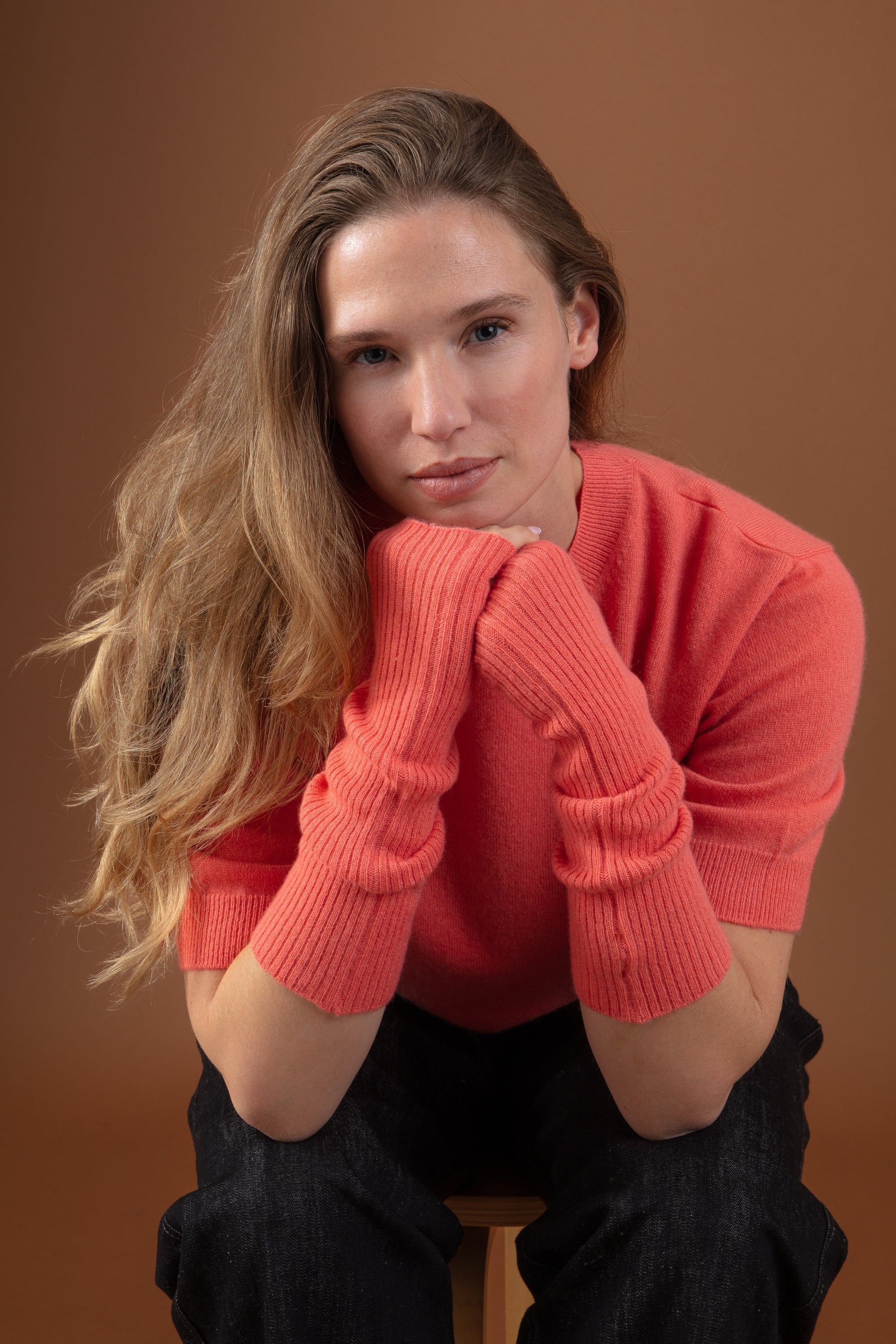 Rain in cashmere donna - peach - Mahogany