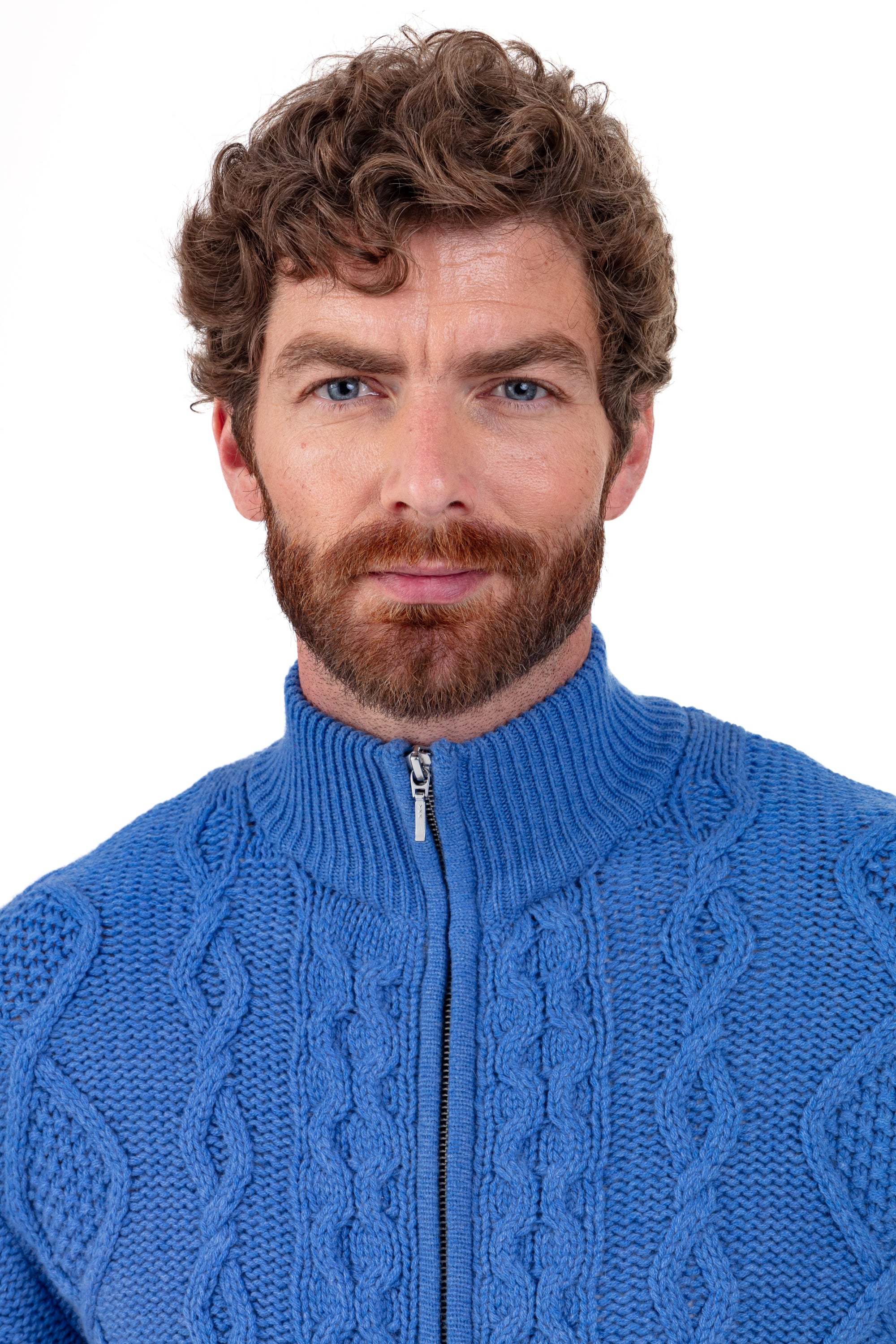 Patmos en cachemire homme - Vue 2 - bleu chiné - Mahogany