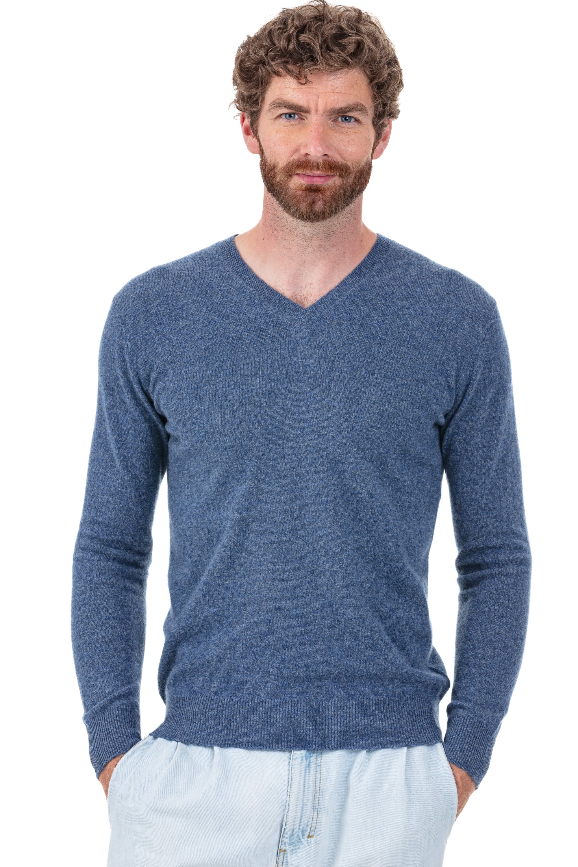 Tor in cashmere uomo - nordic blue - Mahogany