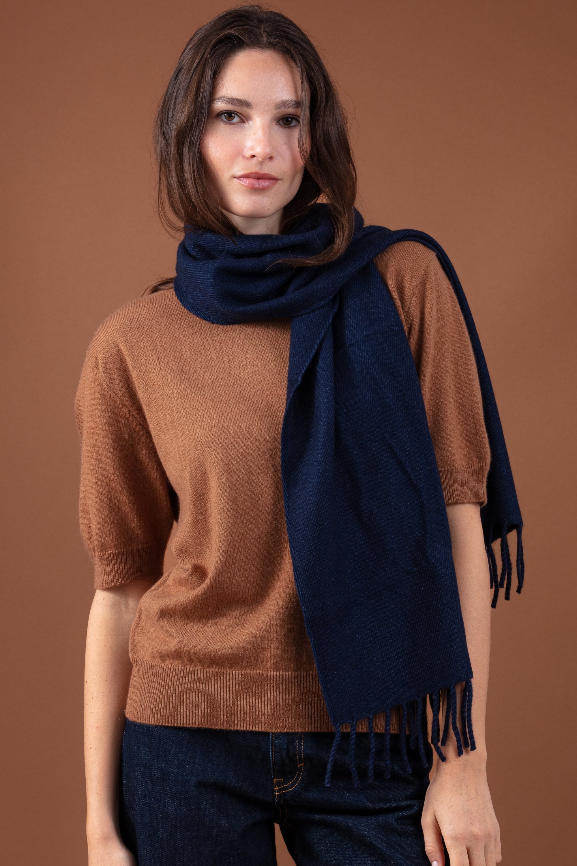 Rêve in cashmere misto - blu marino scuro - Mahogany