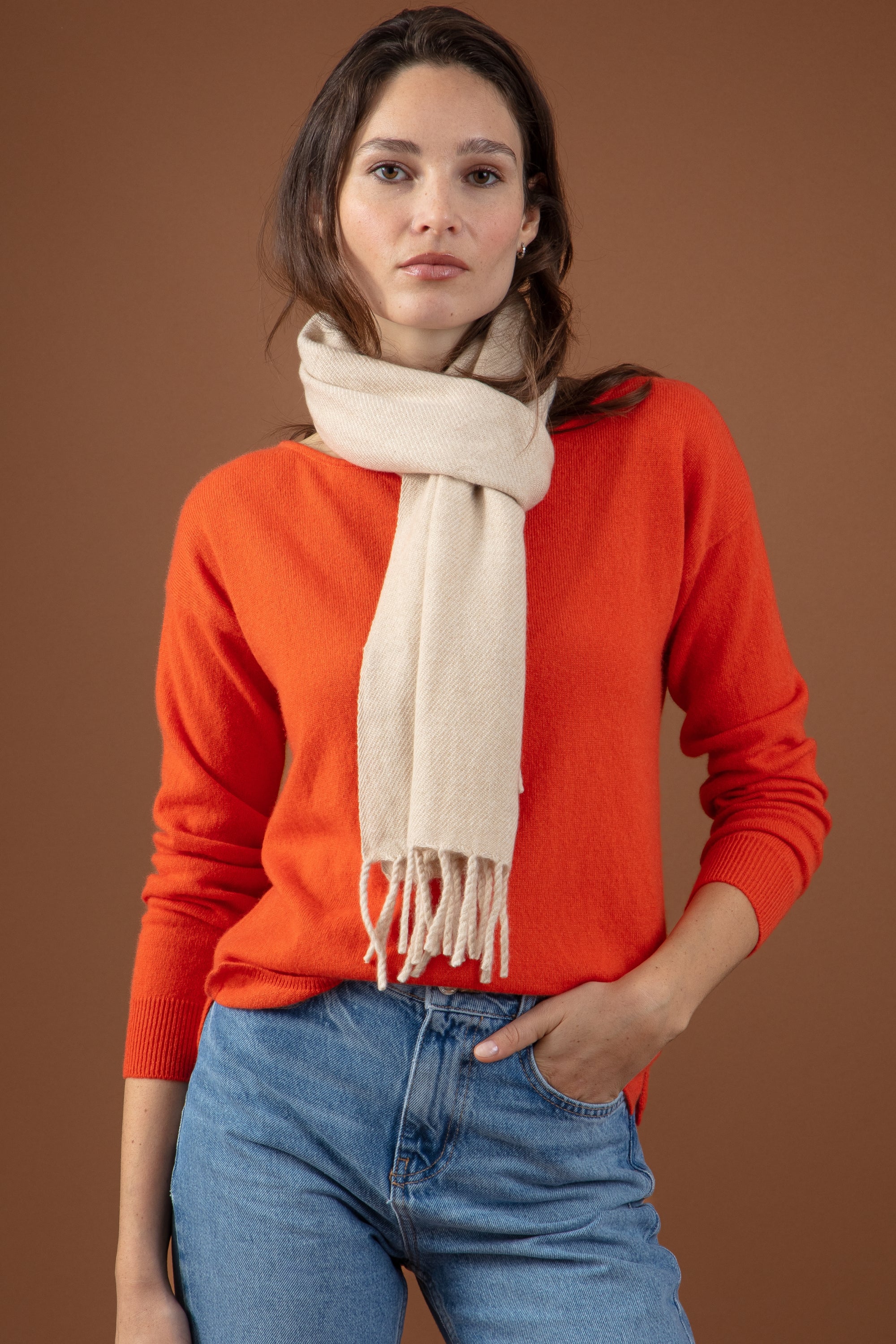 Rêve in cashmere misto - natural beige - Mahogany