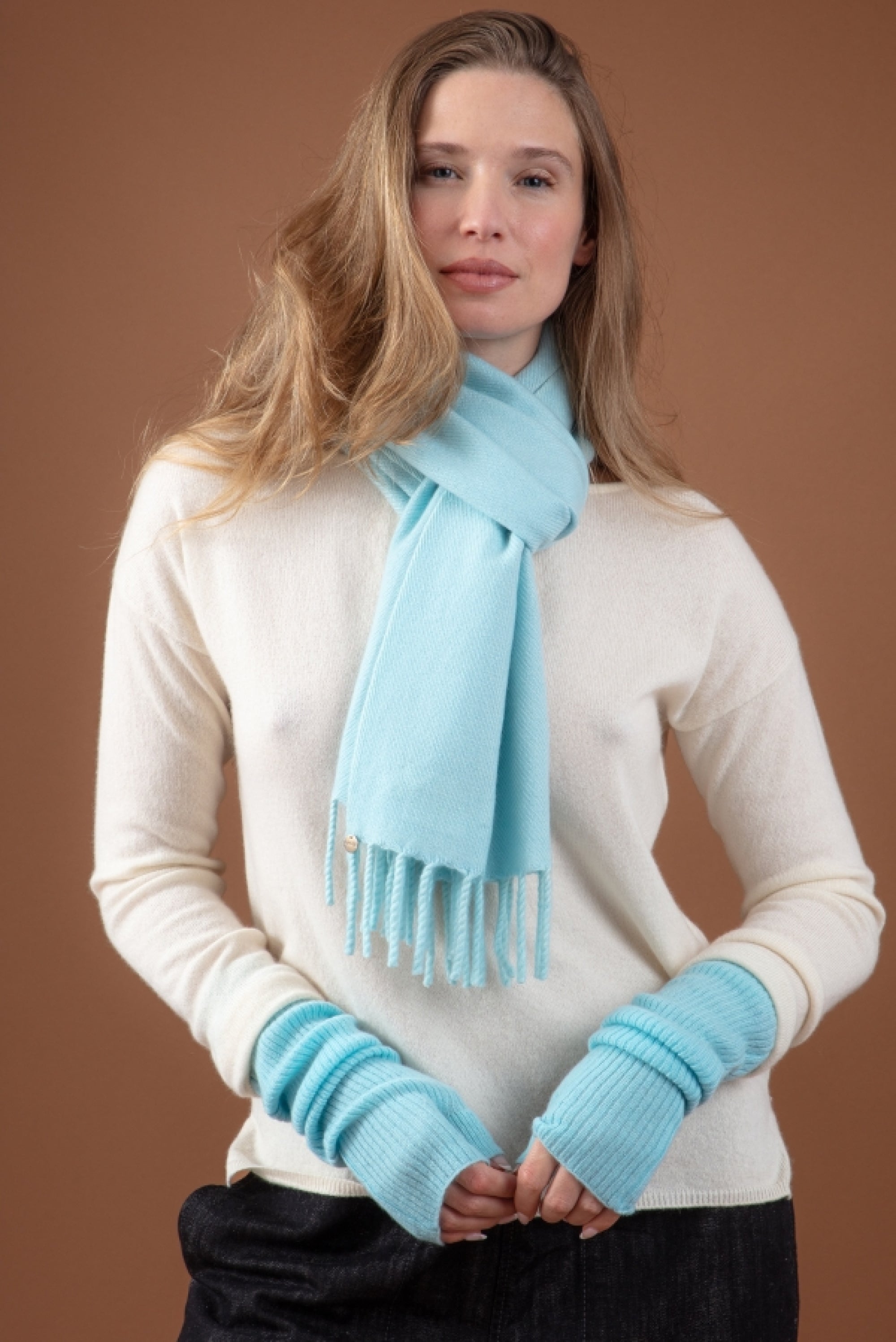 Rêve in cashmere misto - tormalina - Mahogany