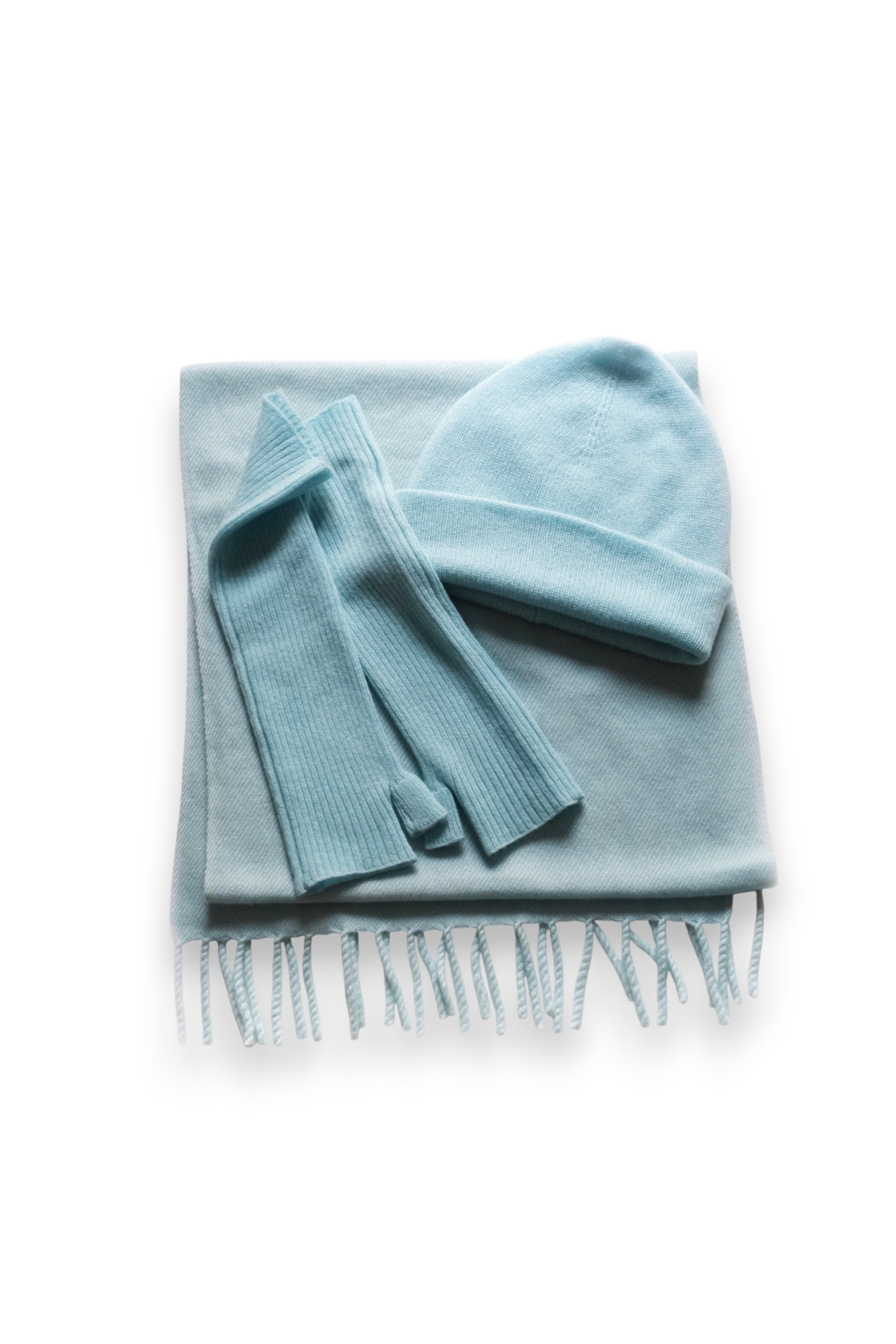 Winter set W in cashmere donna - tormalina - Mahogany