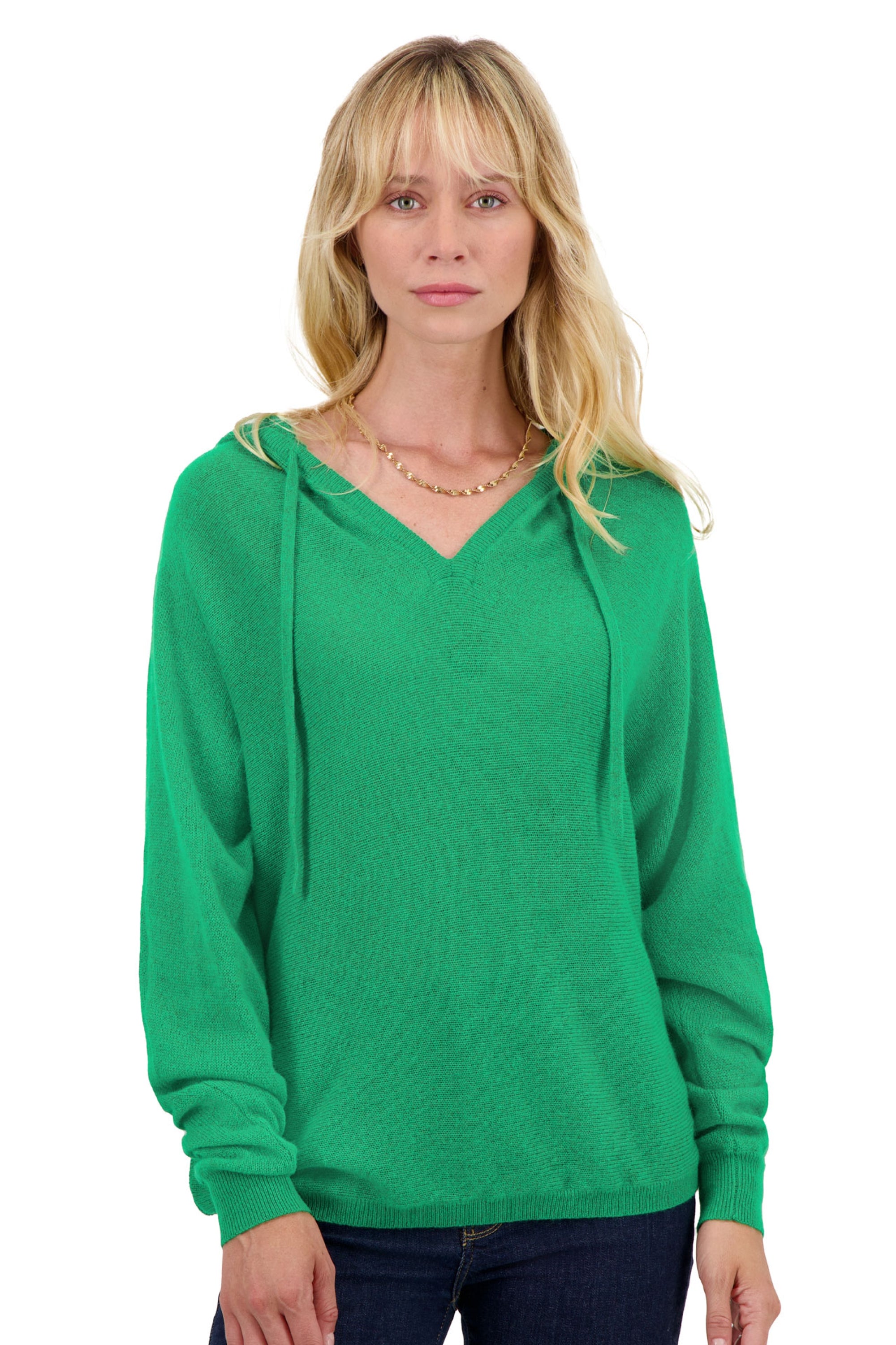 Oman in cashmere donna - new green - Mahogany