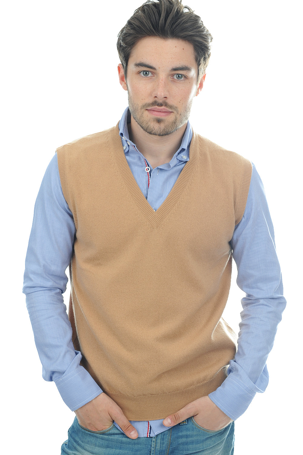 Balthazar in cashmere uomo - cammello - Mahogany