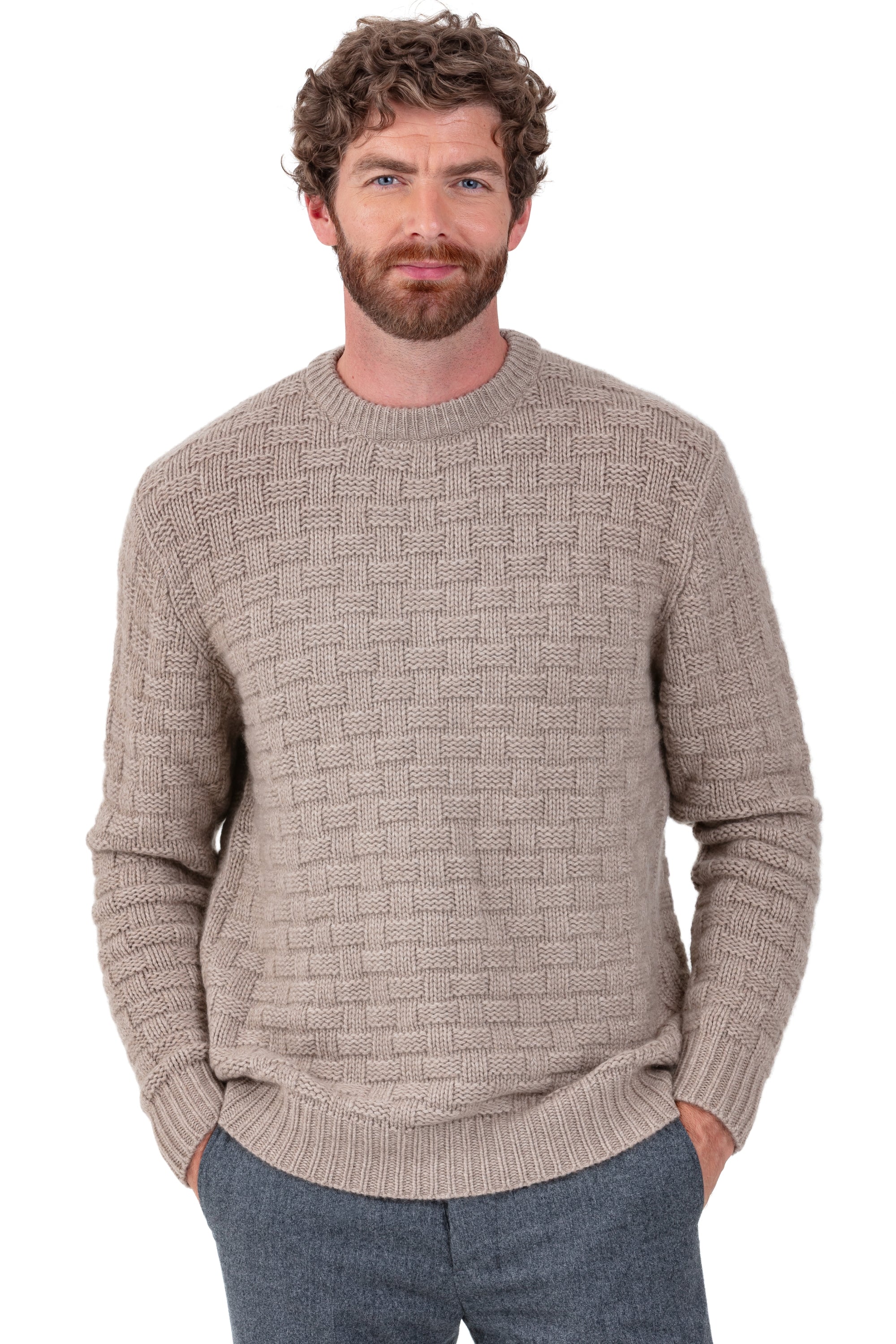Pedro in cashmere uomo - natural brown - Mahogany