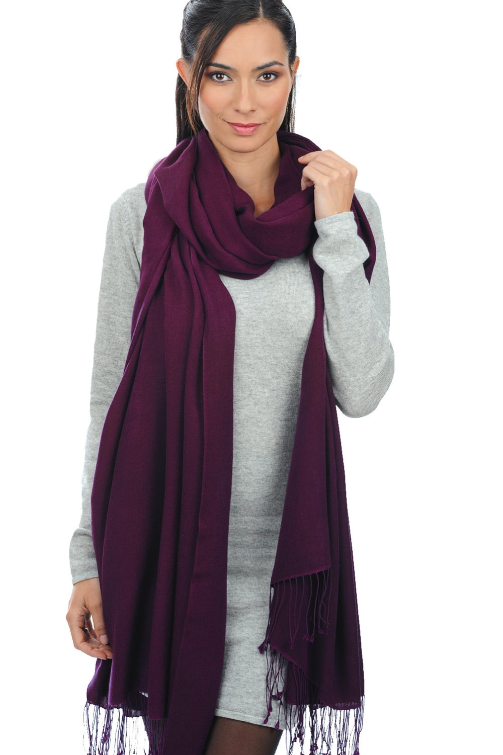 Adèle in cashmere e seta misto - viola vivissimo - Mahogany