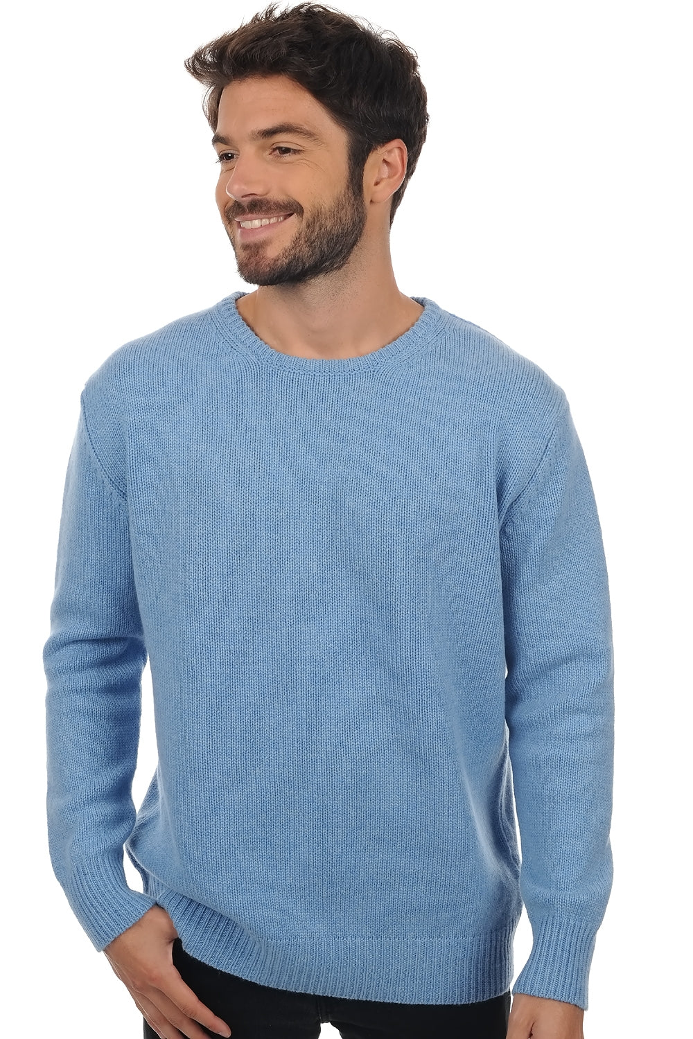 Bilal in cashmere uomo - azzurro chiné - Mahogany