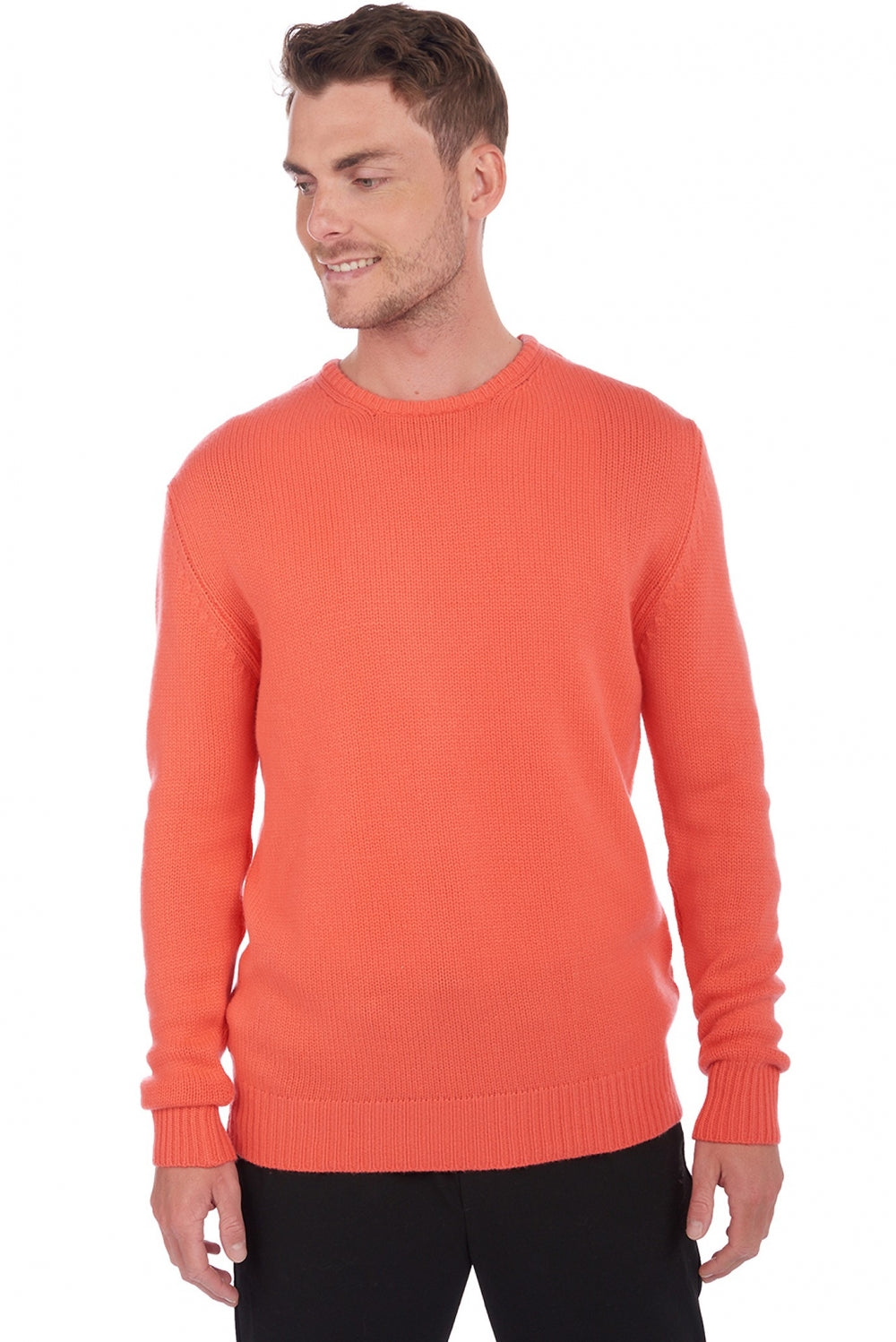 Bilal in cashmere uomo - corallo luminoso - Mahogany