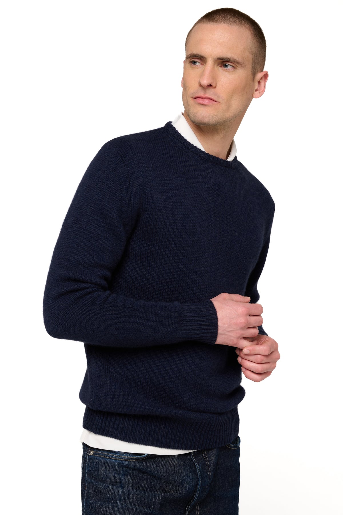 Bilal in cashmere uomo - blu marino scuro - Mahogany
