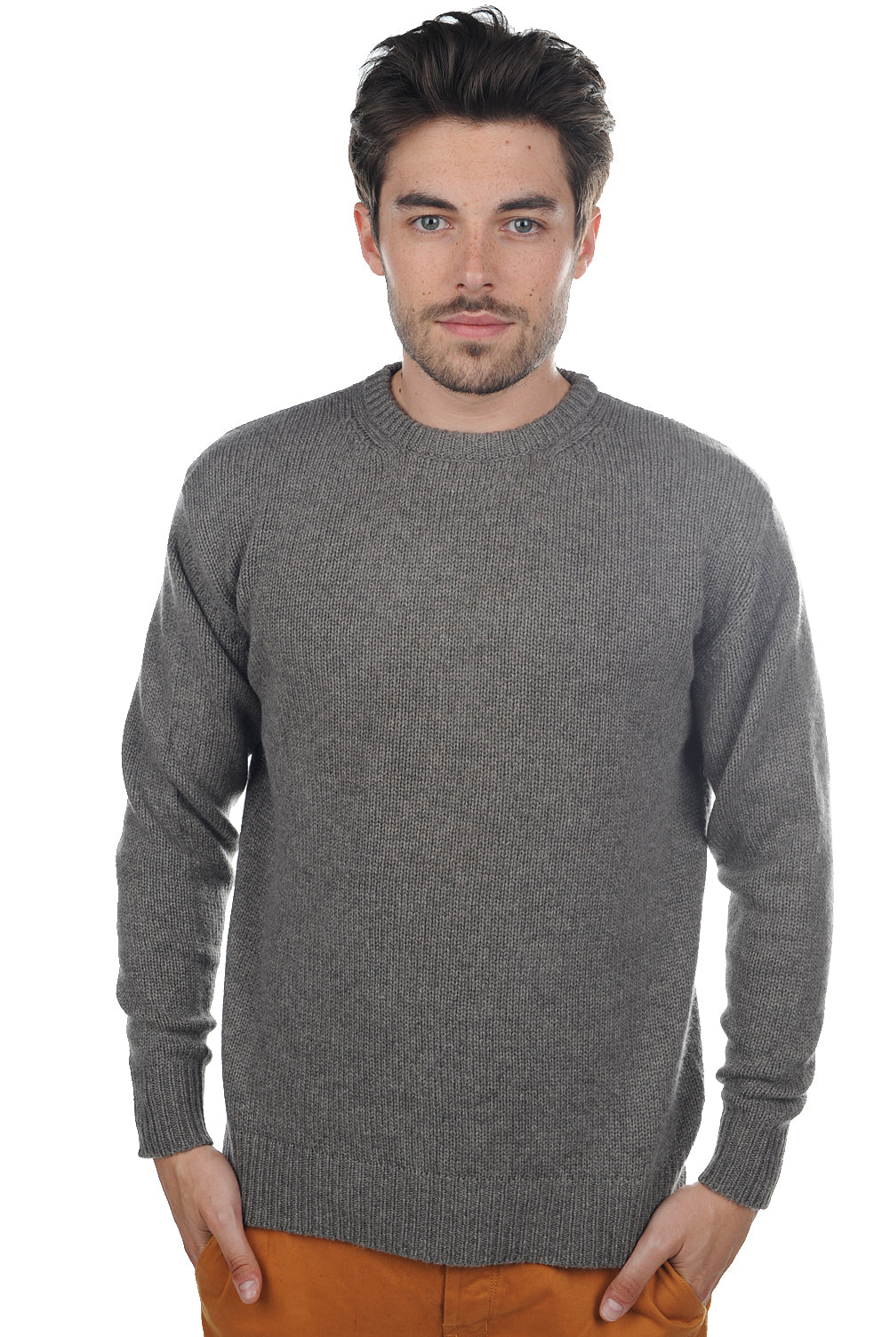 Bilal in cashmere uomo - marmotta chiné - Mahogany