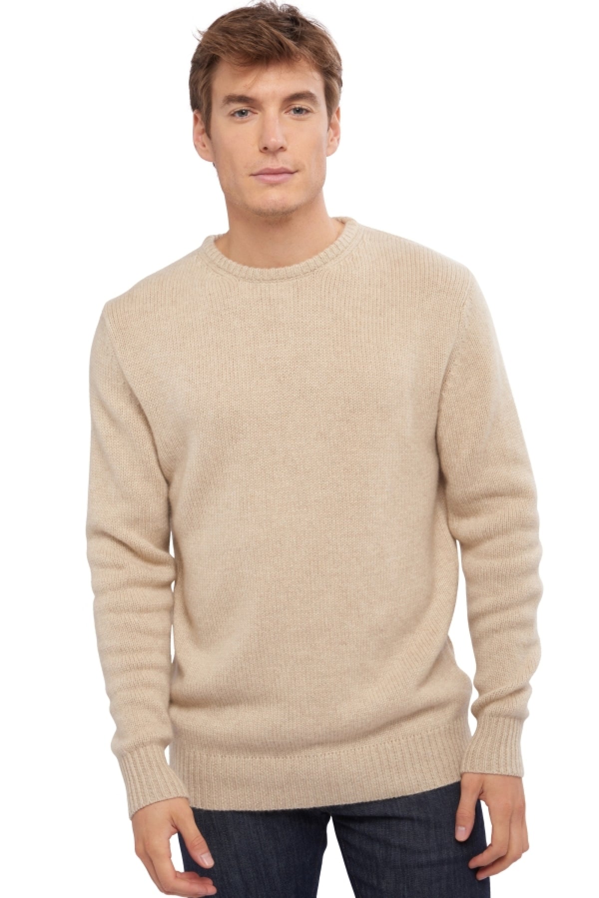 Bilal in cashmere uomo - natural winter dawn - Mahogany