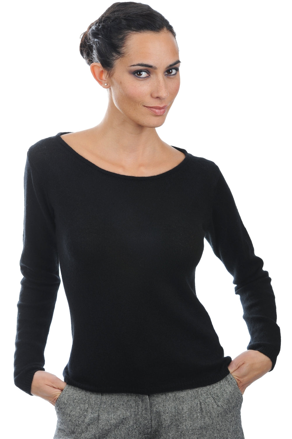 Caleen in cashmere donna - nero - Mahogany