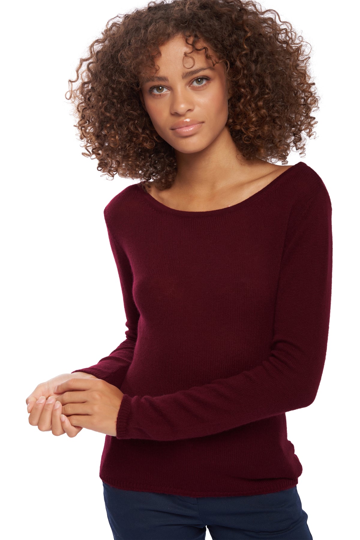 Caleen in cashmere donna - red wine - Mahogany