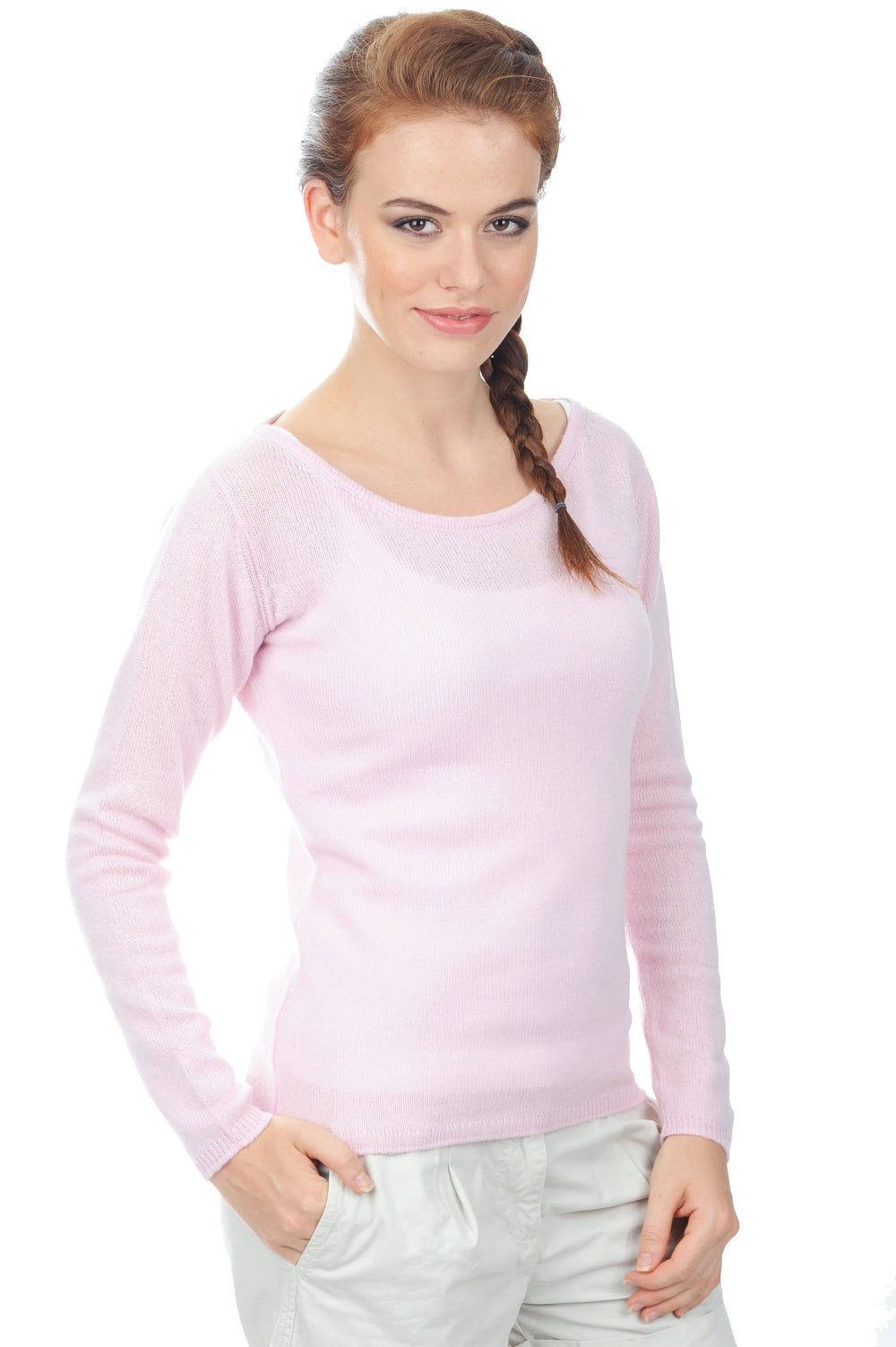 Caleen in cashmere donna - rosa confetto - Mahogany