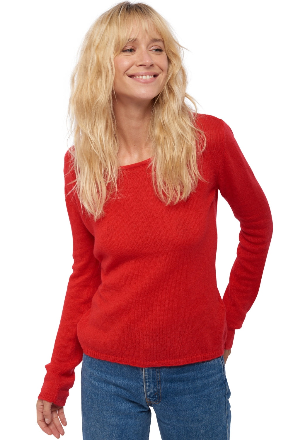 Caleen in cashmere donna - rosso - Mahogany