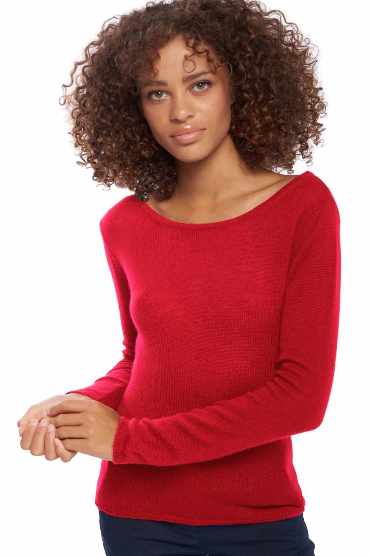 Caleen in cashmere donna - rosso velluto - Mahogany