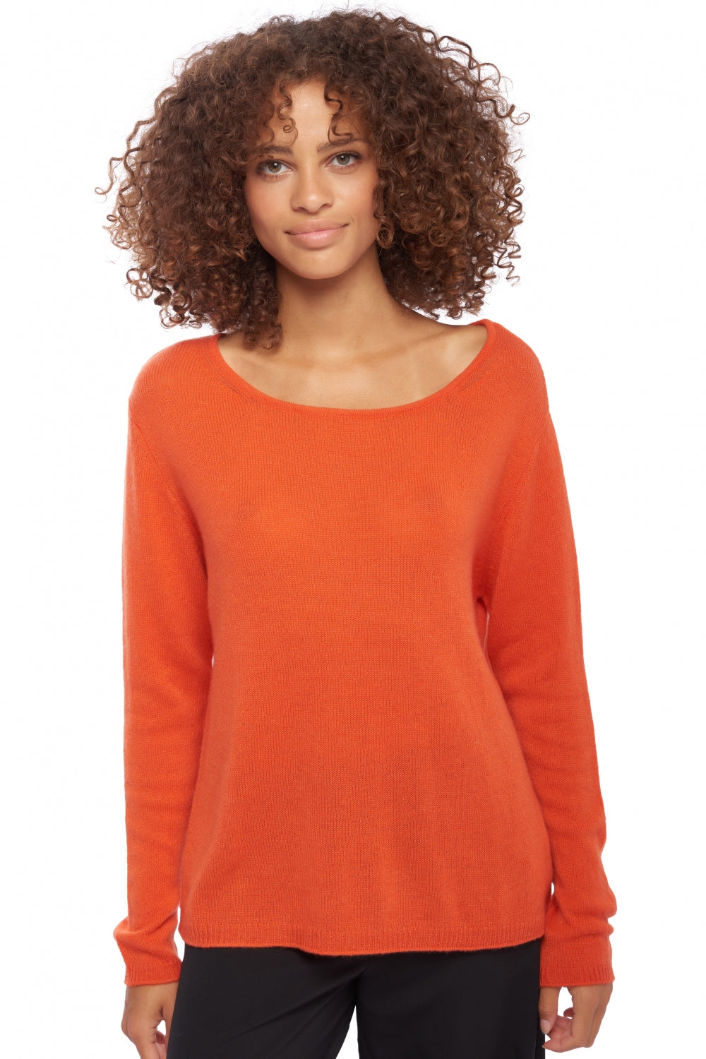 Caleen in cashmere donna - satsuma - Mahogany