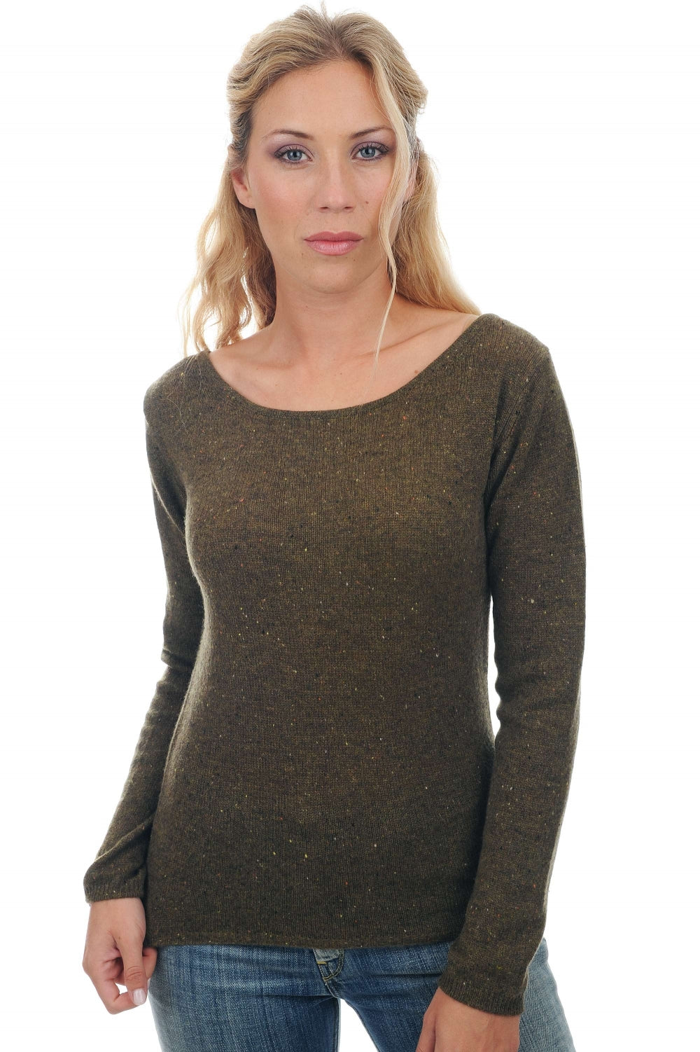 Caleen in cashmere donna - verde militare - Mahogany