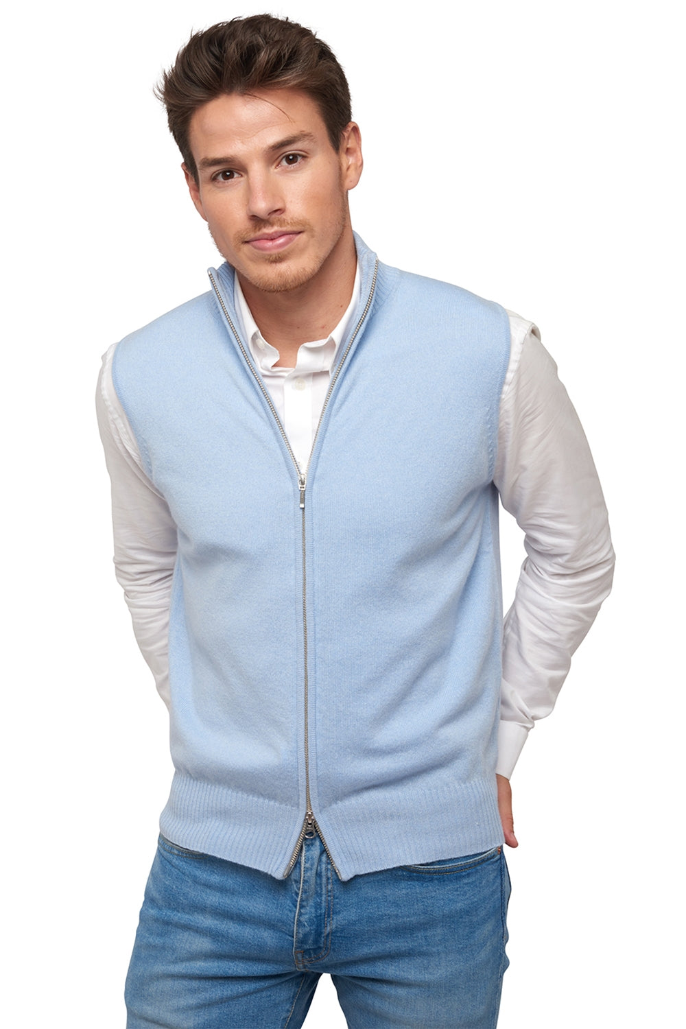 Dali in cashmere uomo - cielo - Mahogany