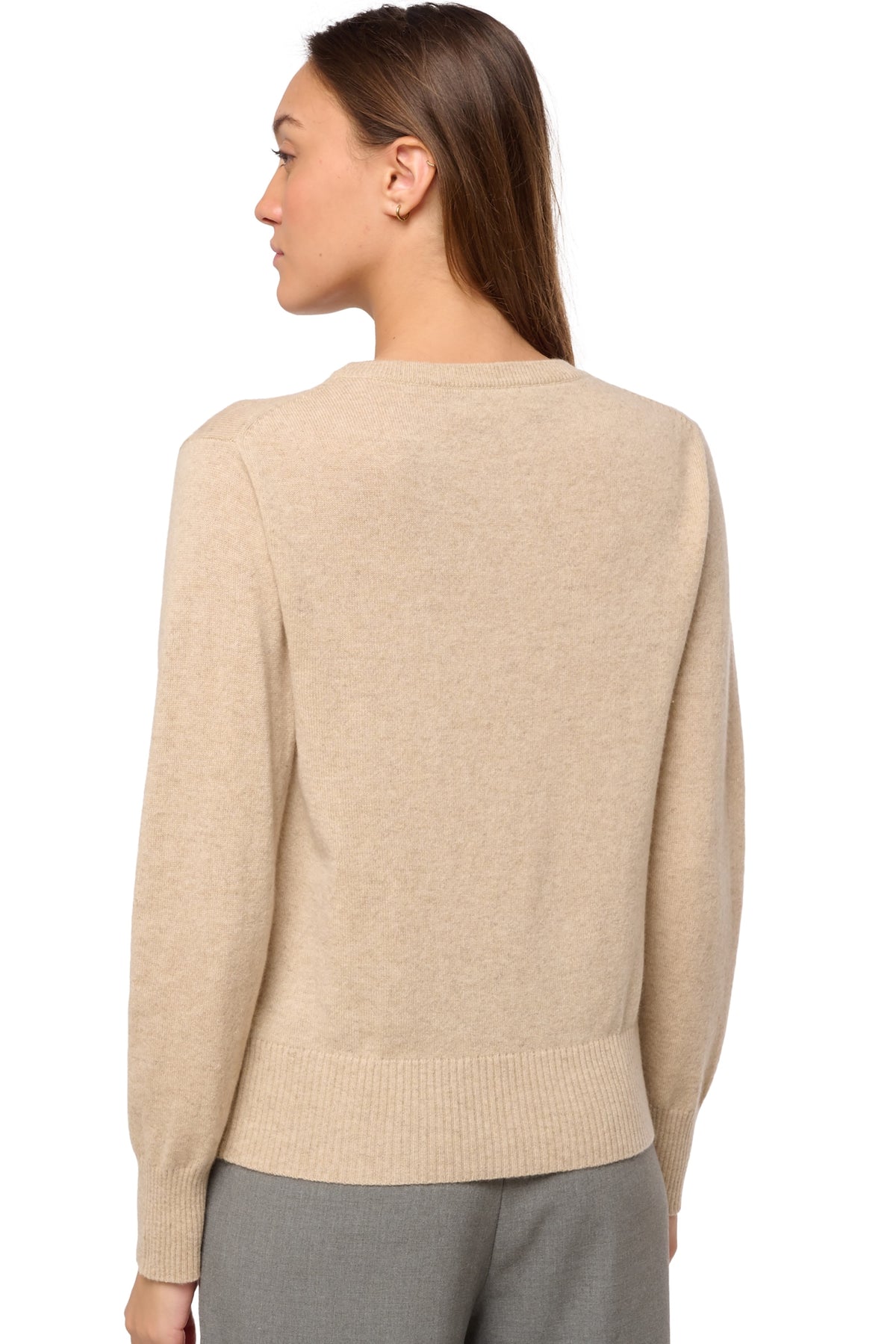 Daria in cashmere donna - Vista 3 - natural winter dawn - Mahogany
