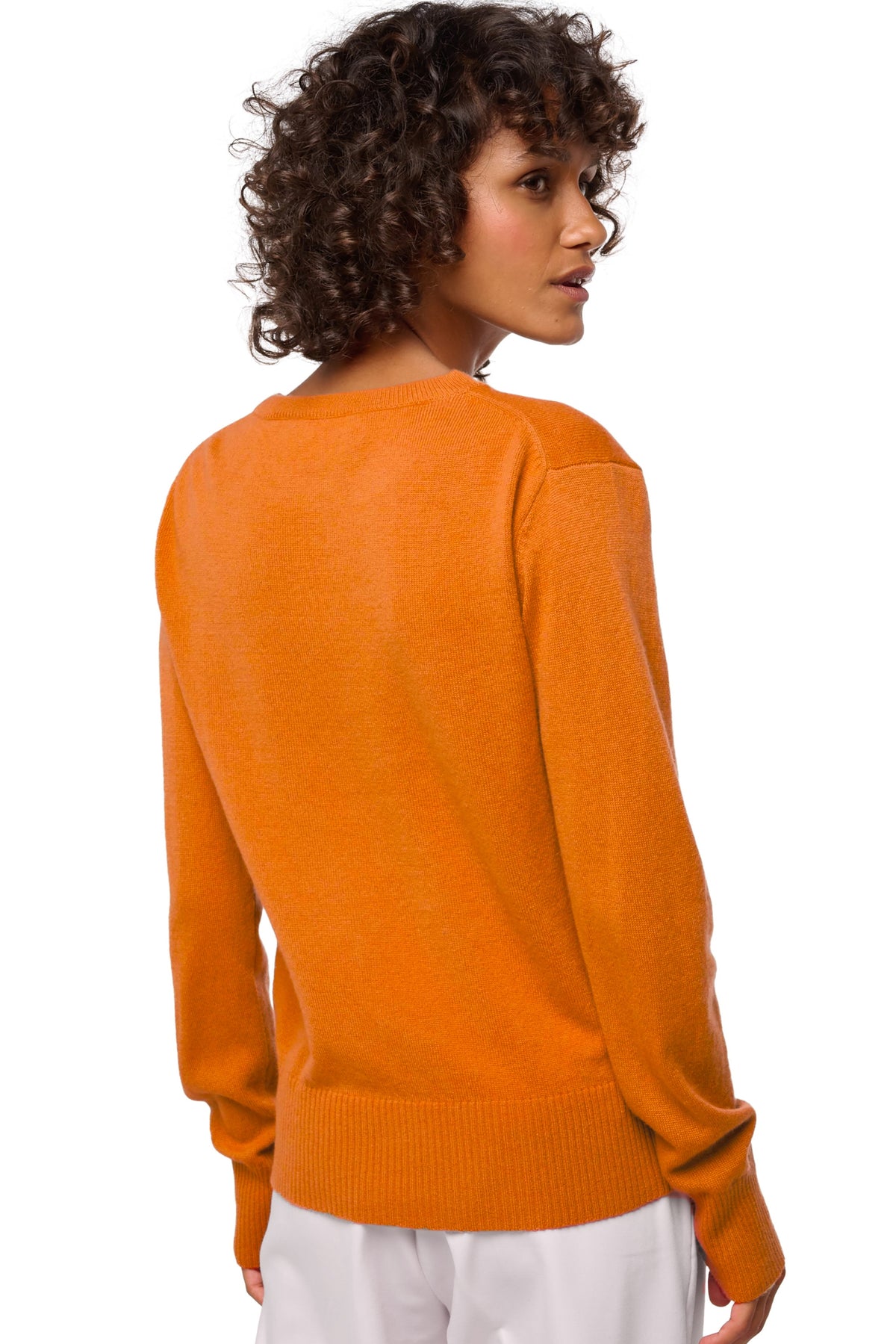 Daria in cashmere donna - Vista 2 - orange - Mahogany
