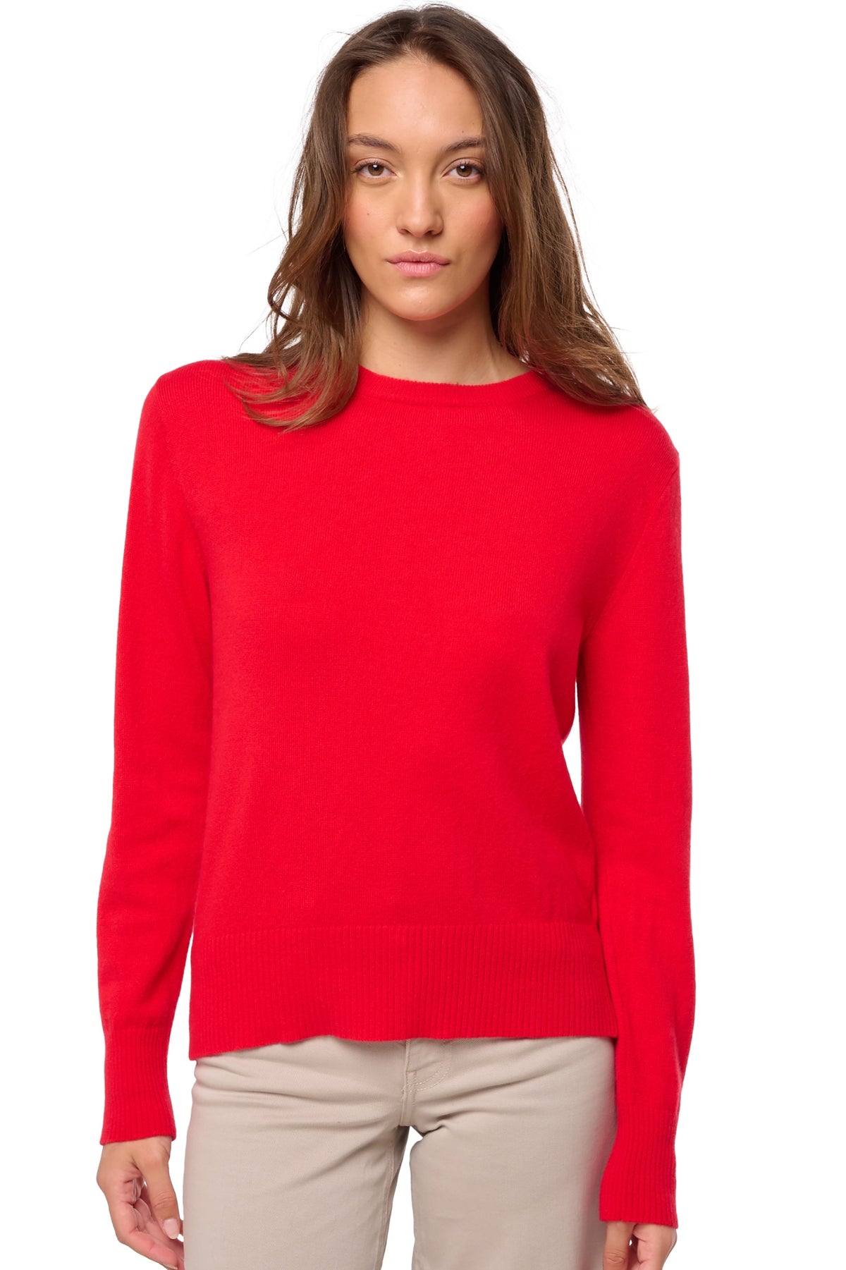Daria in cashmere donna - rosso - Mahogany