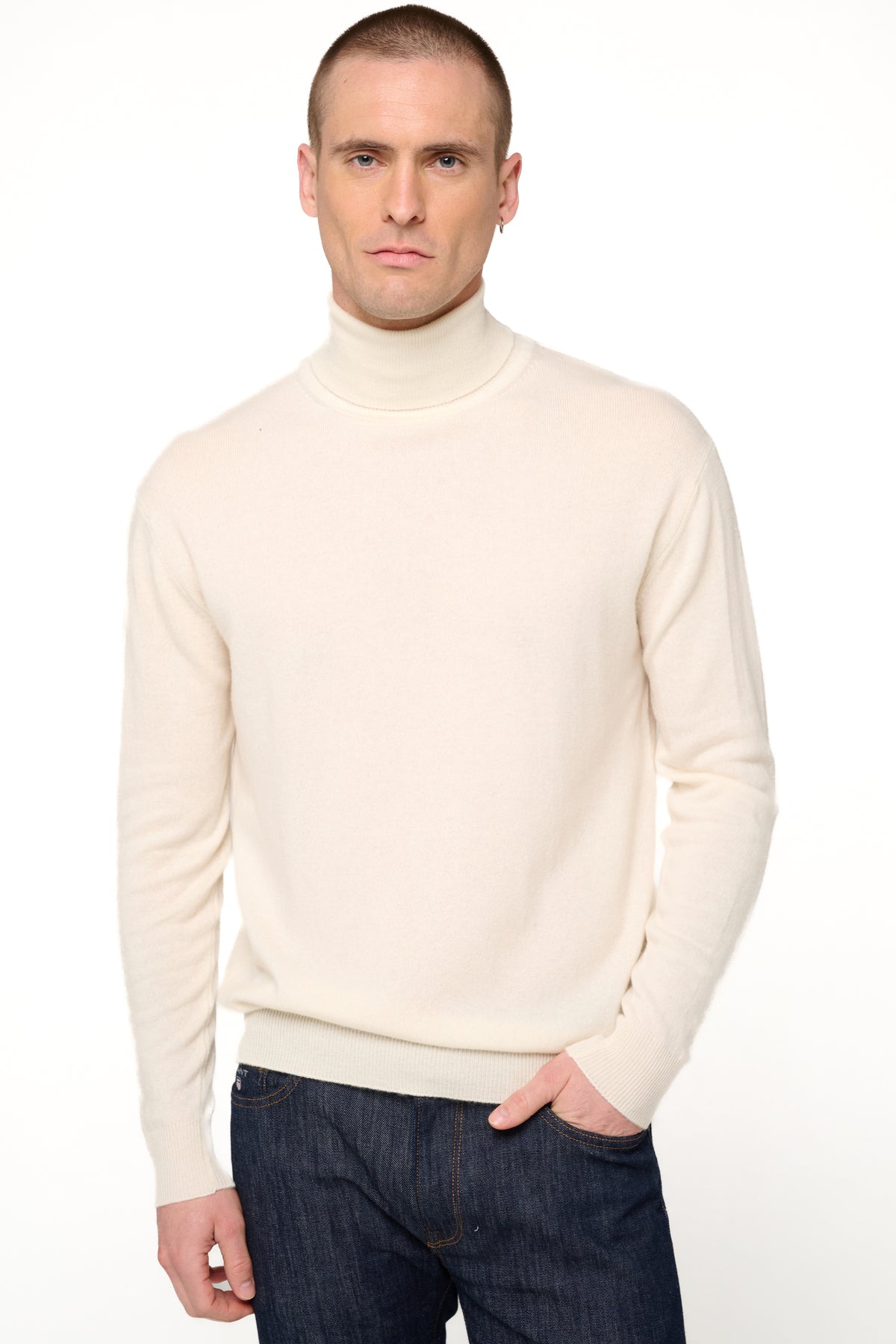 Edgar in cashmere uomo - natural écru - Mahogany