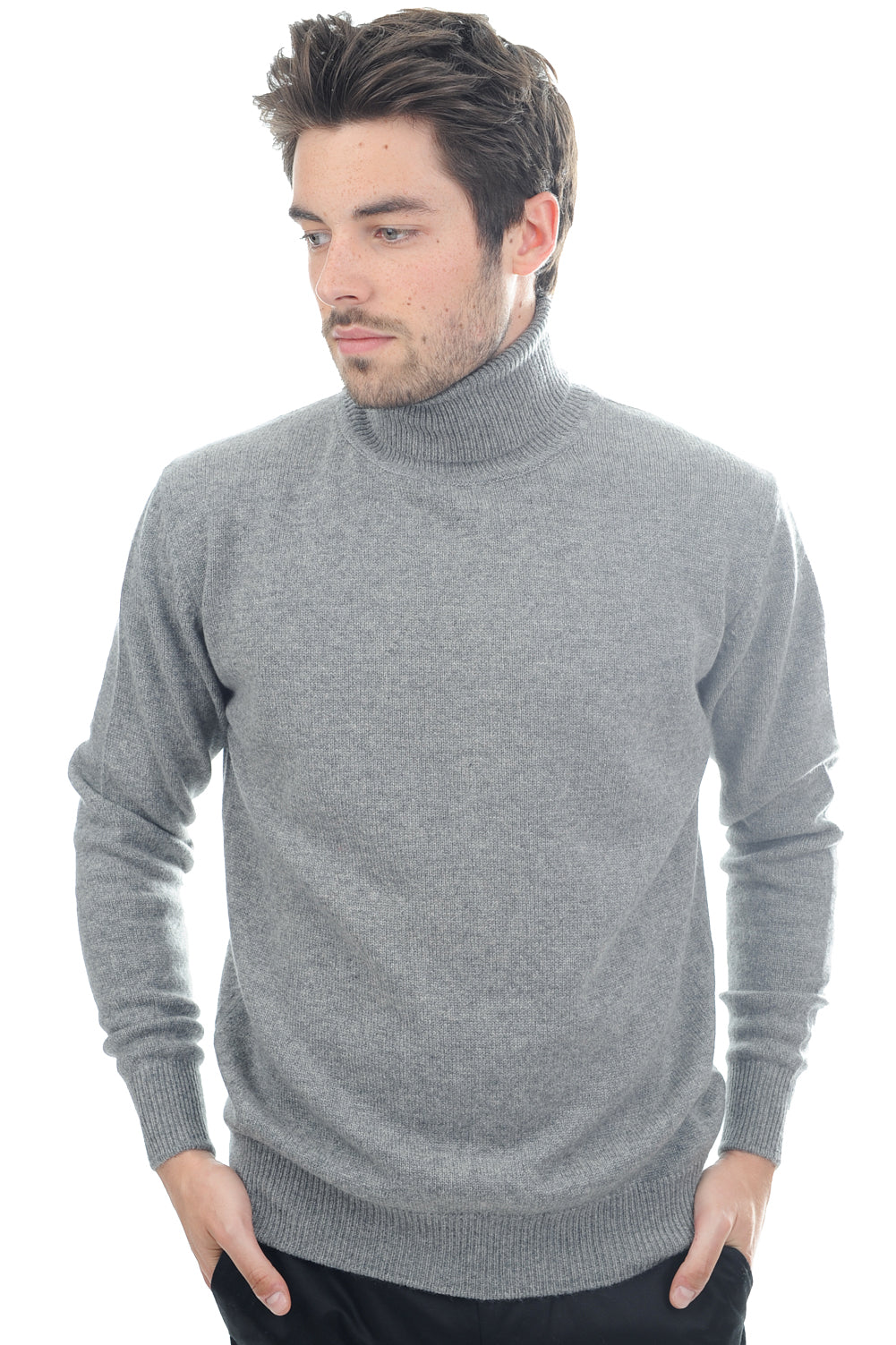 Edgar 4F in cashmere uomo - grigio chiné - Mahogany
