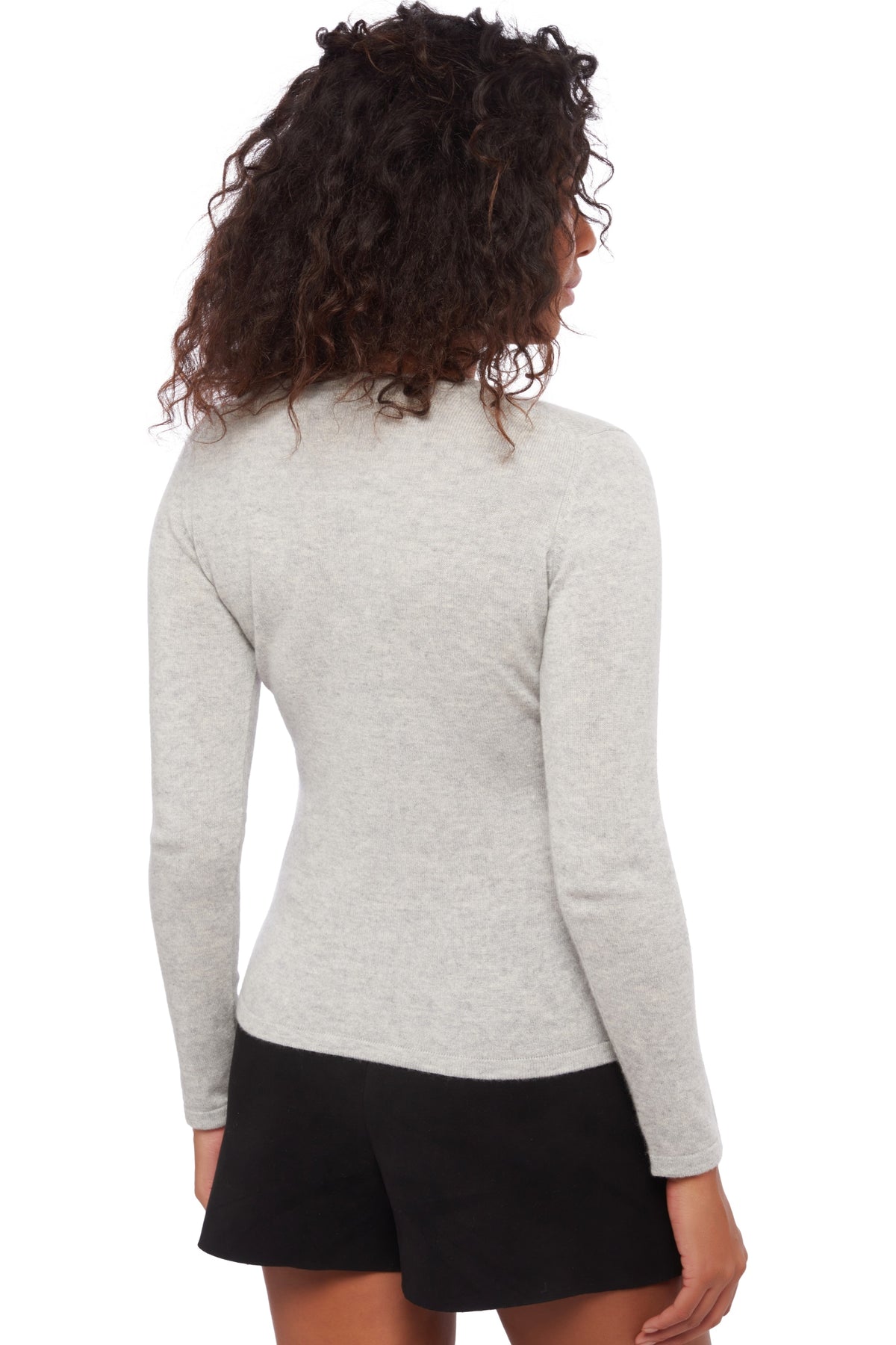 Emma in cashmere donna - Vista 1 - flanelle chiné - Mahogany