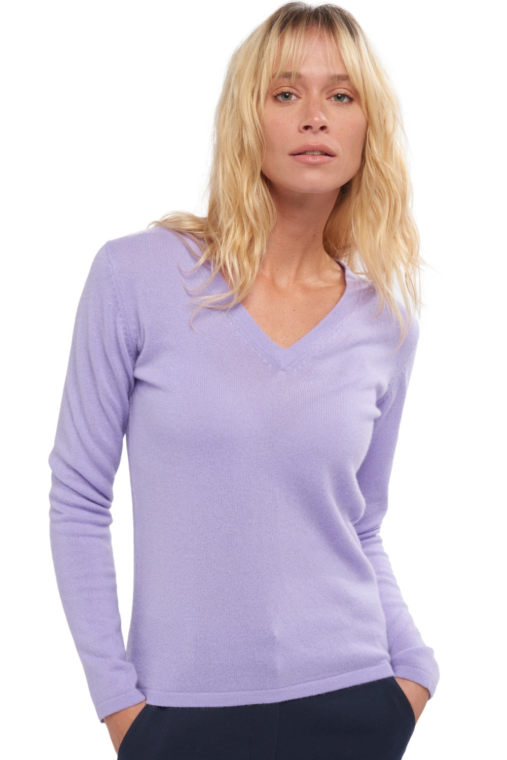 Emma in cashmere donna - lavanda soleggiata - Mahogany