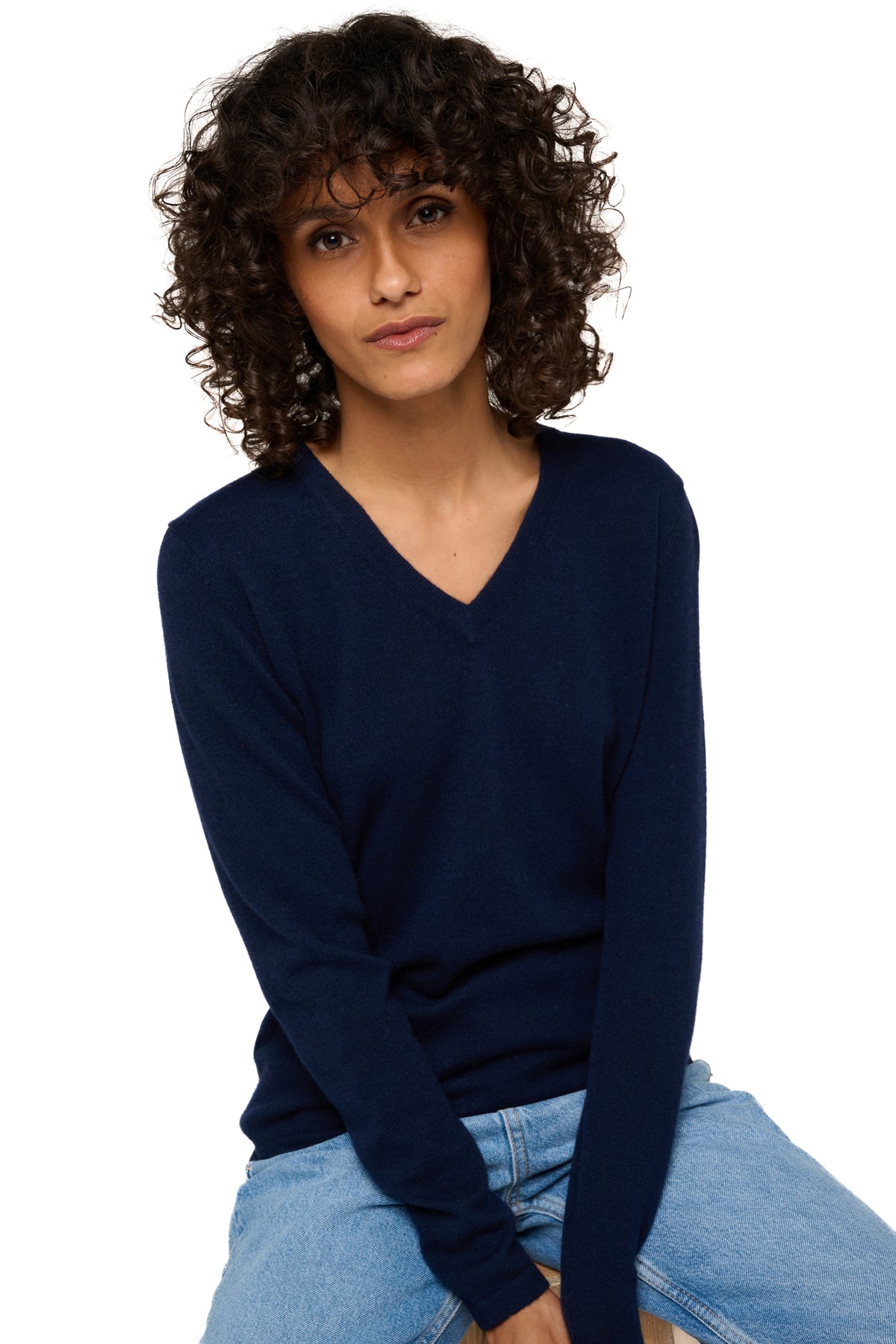 Emma in cashmere donna - Vista 1 - blu marino scuro - Mahogany
