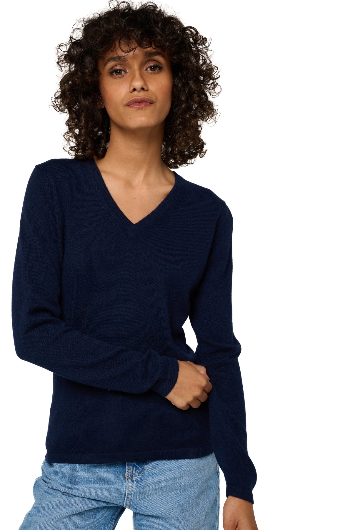 Emma in cashmere donna - blu marino scuro - Mahogany