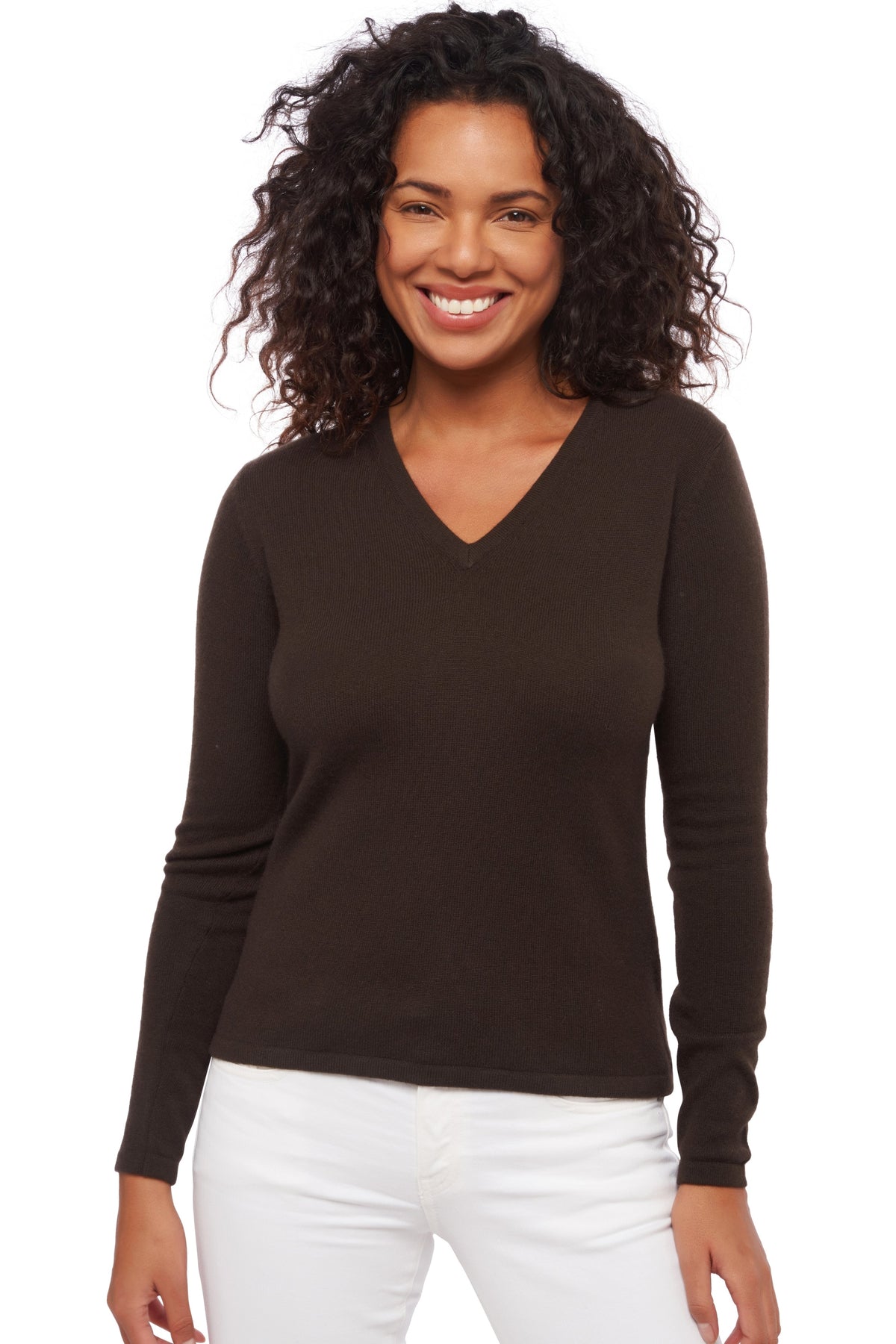 Emma in cashmere donna - marrone nero - Mahogany