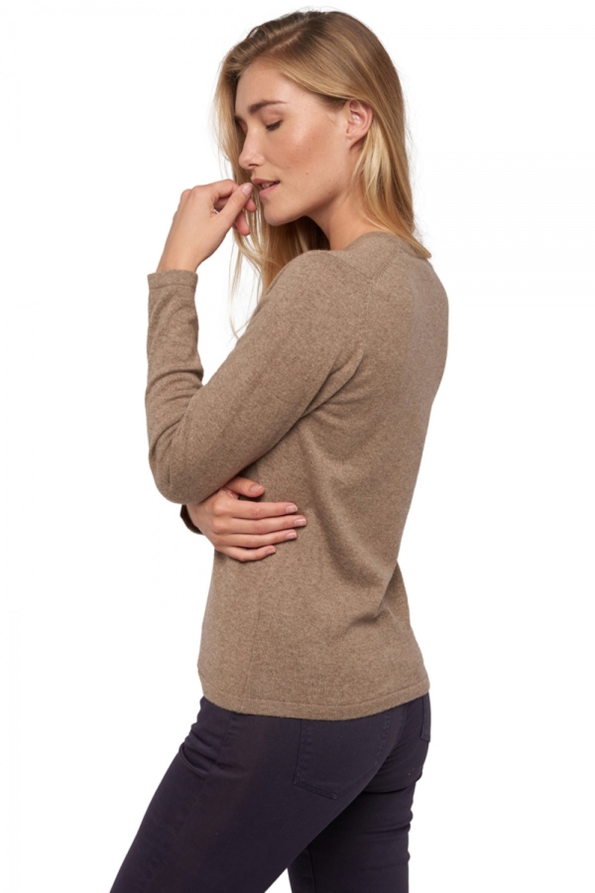 Emma in cashmere donna - Vista 1 - natural brown - Mahogany