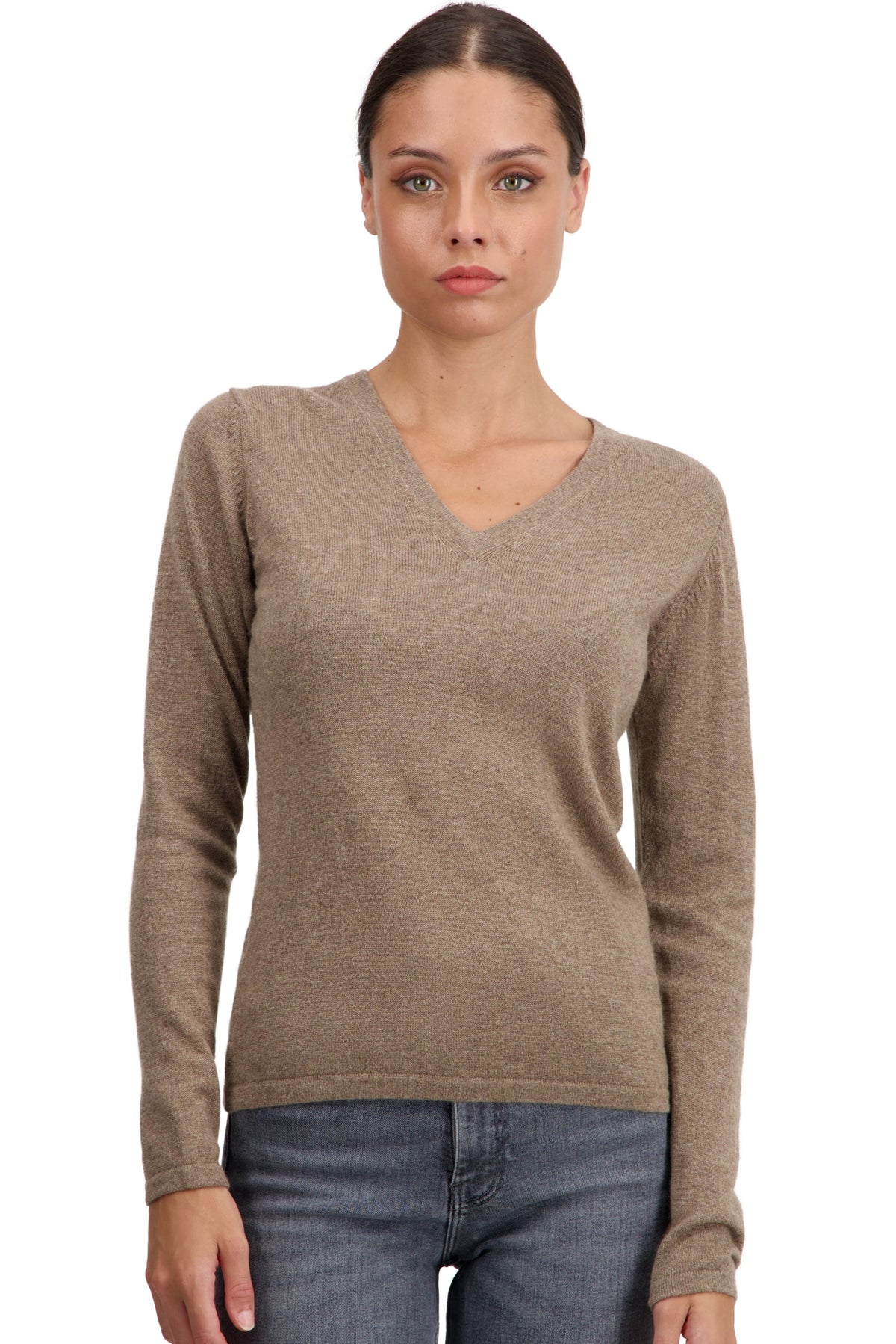 Emma in cashmere donna - natural terra - Mahogany