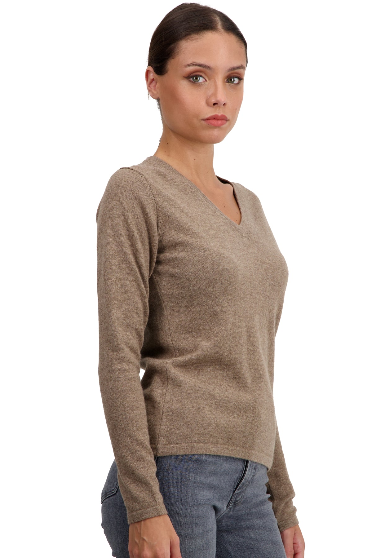 Emma in cashmere donna - Vista 1 - natural terra - Mahogany