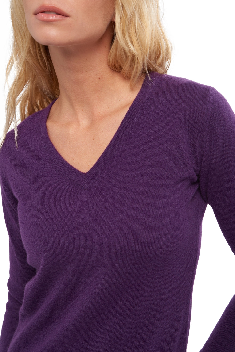Emma in cashmere donna - Vista 1 - viola vivissimo - Mahogany