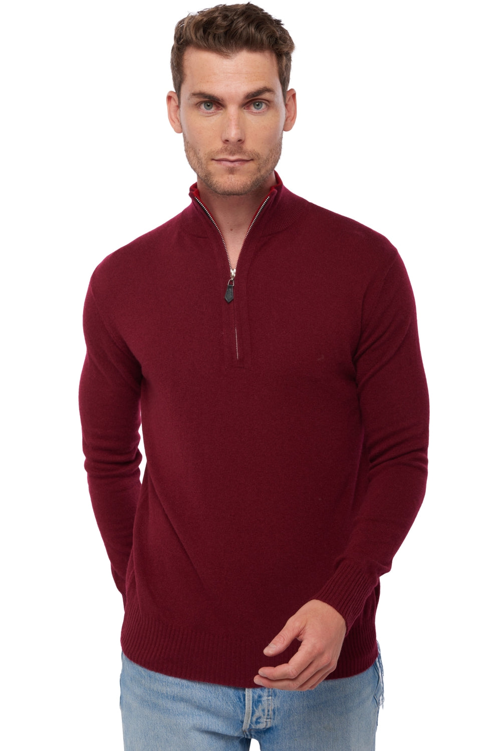 Henri in cashmere uomo - bordeaux / rosso velluto - Mahogany