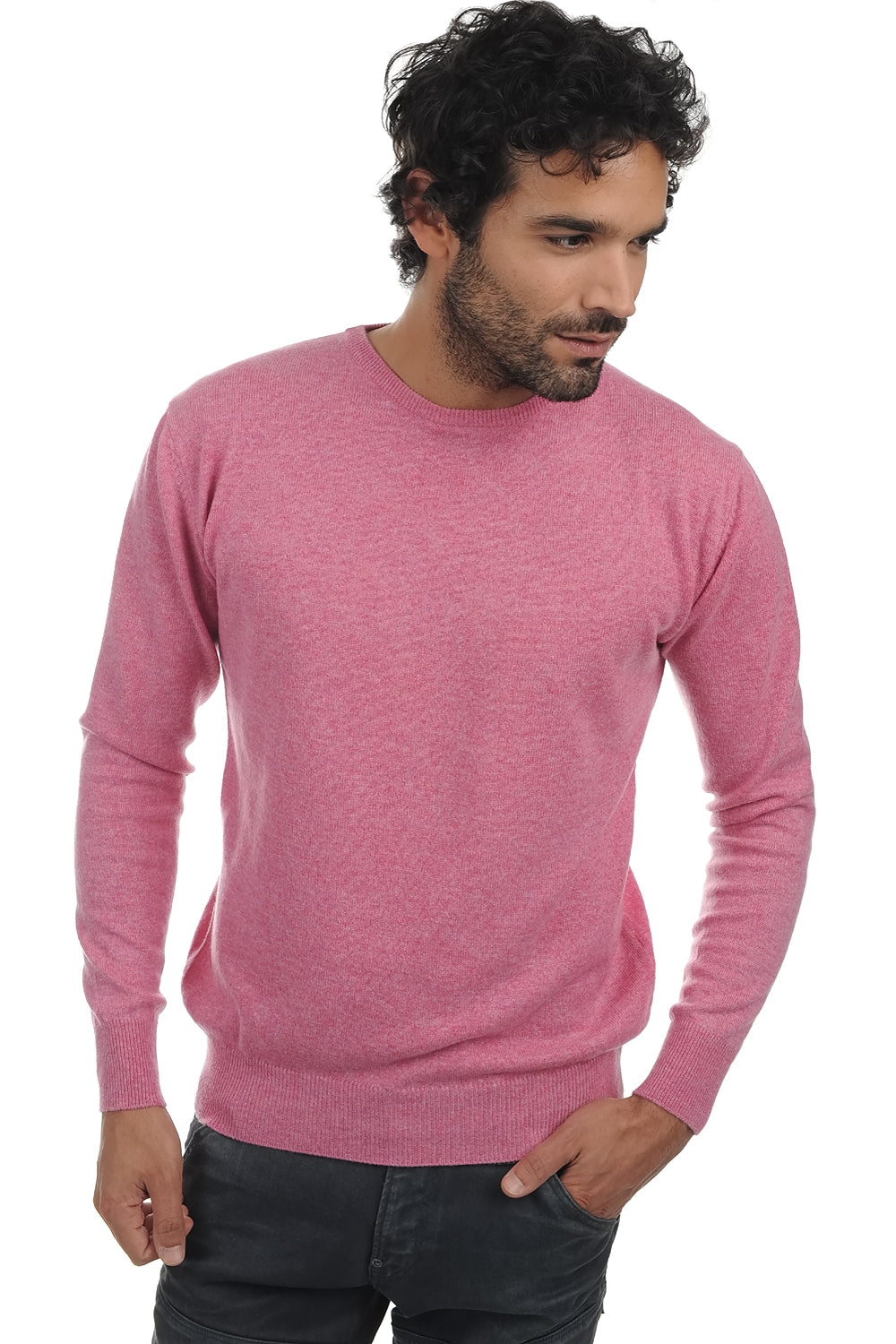 Keaton in cashmere uomo - bubble gum - Mahogany